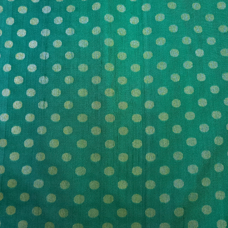 Green Color Jamawar Fabric