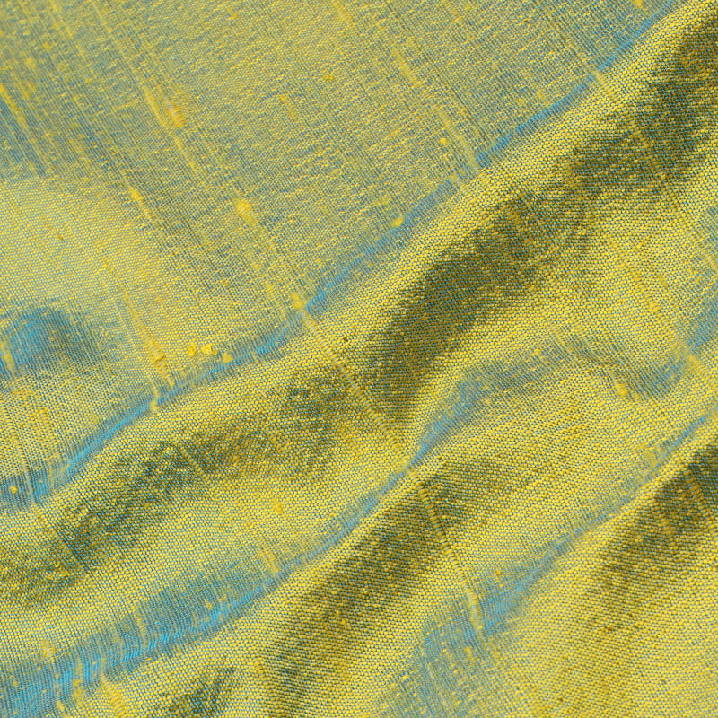Lime-Flavored Green Plain Silk Fabric
