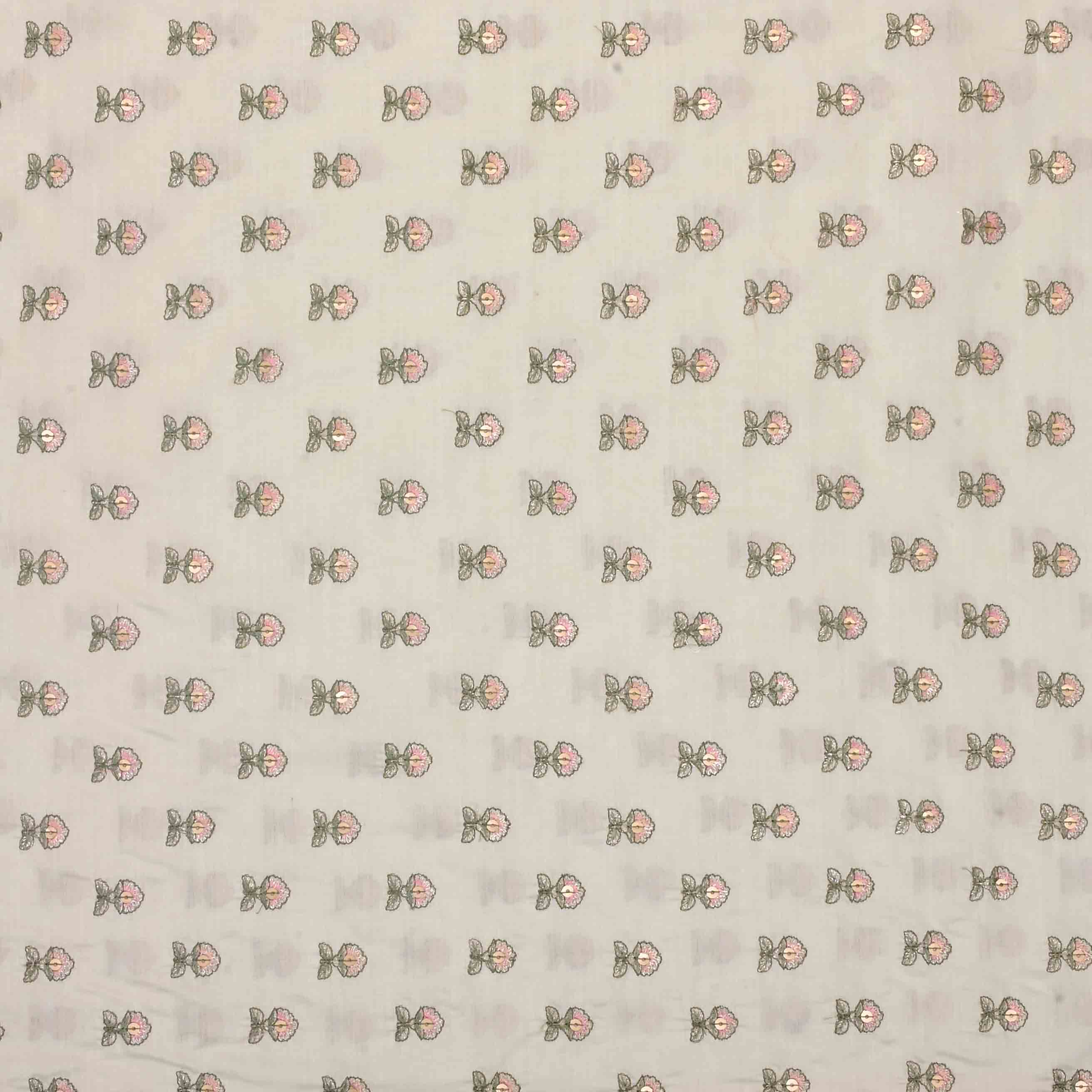 Pastel Green Chanderi Embroidery Fabric