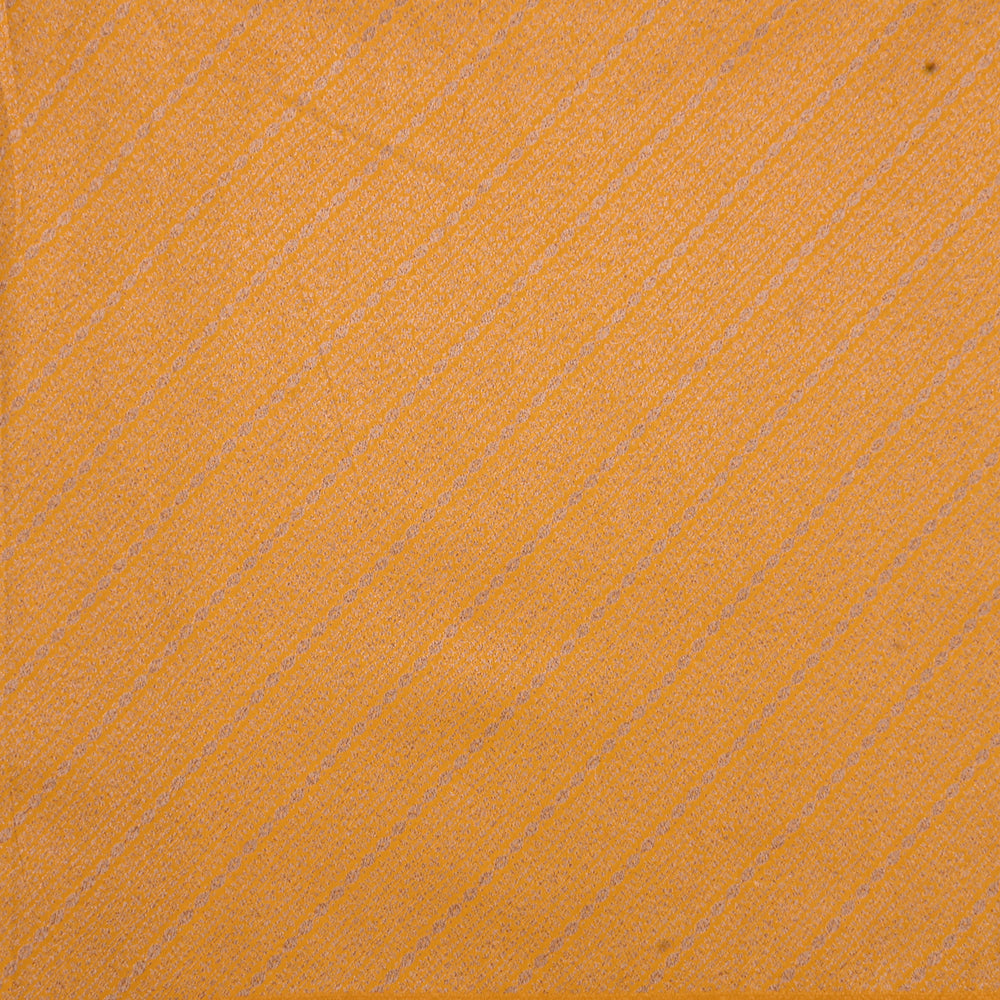 Amber Yellow Floral Weaving Banarasi Fabric