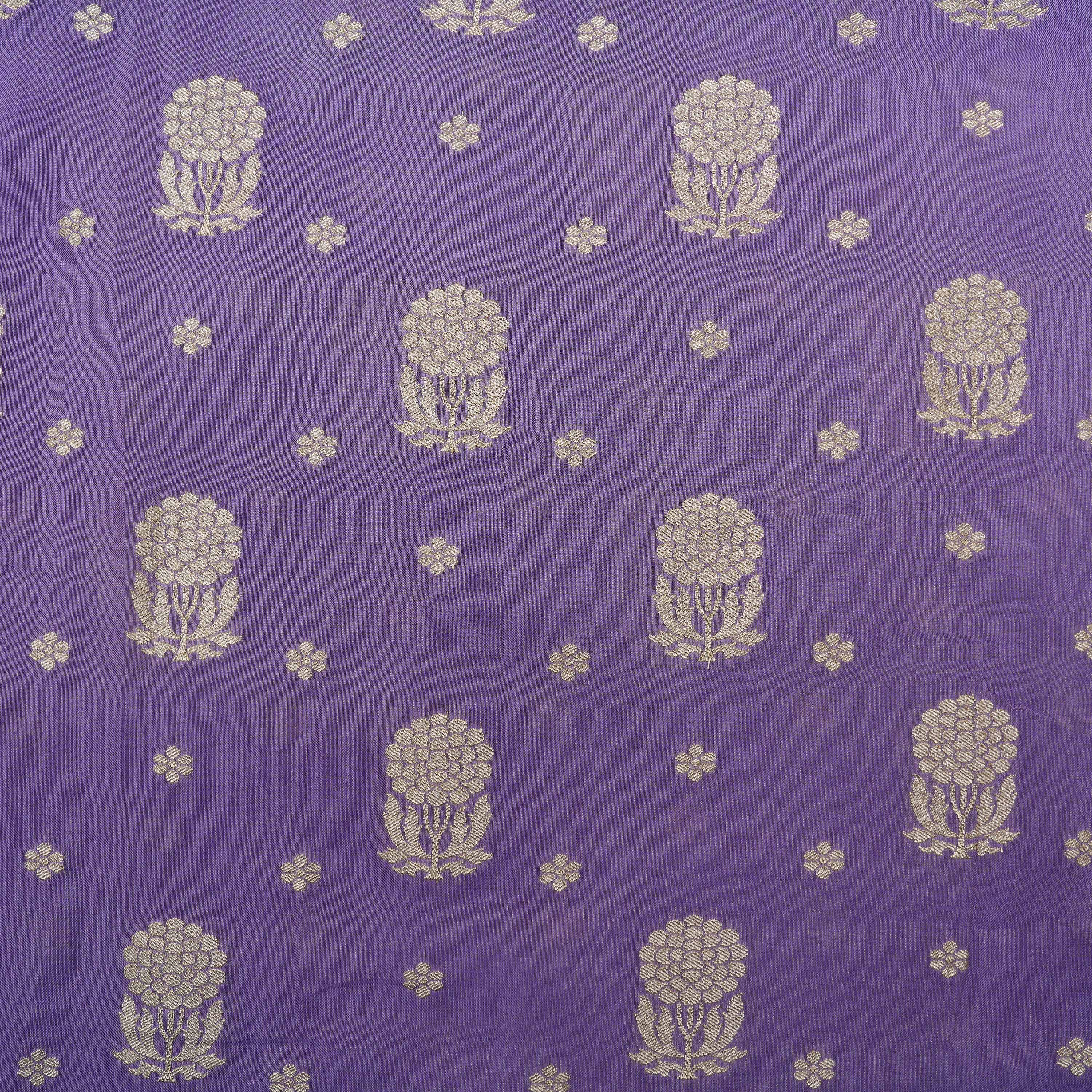 Purple Haze Intricate Floral Buttis Tissue Fabric