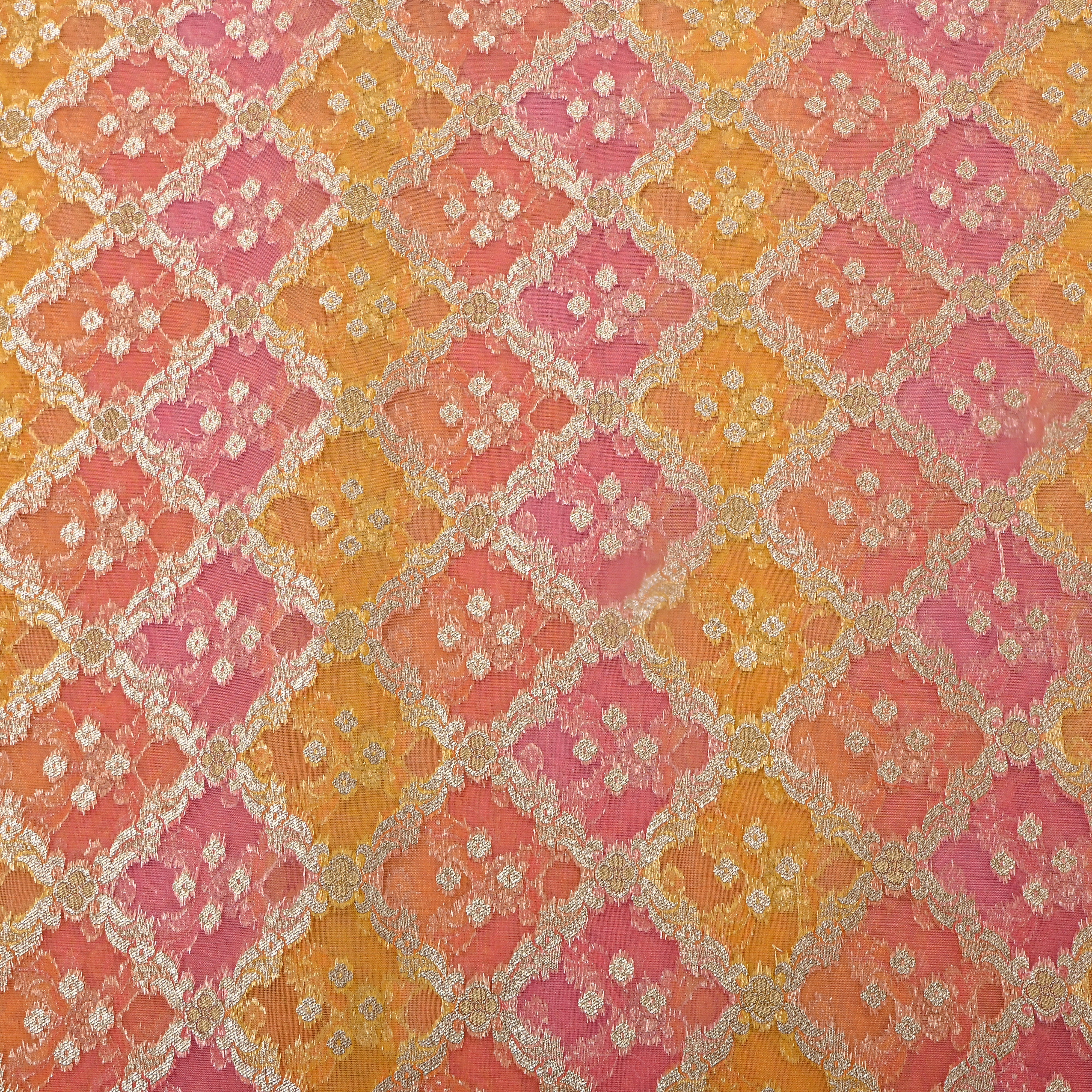 Pink Gota Patti Embroidered Organza