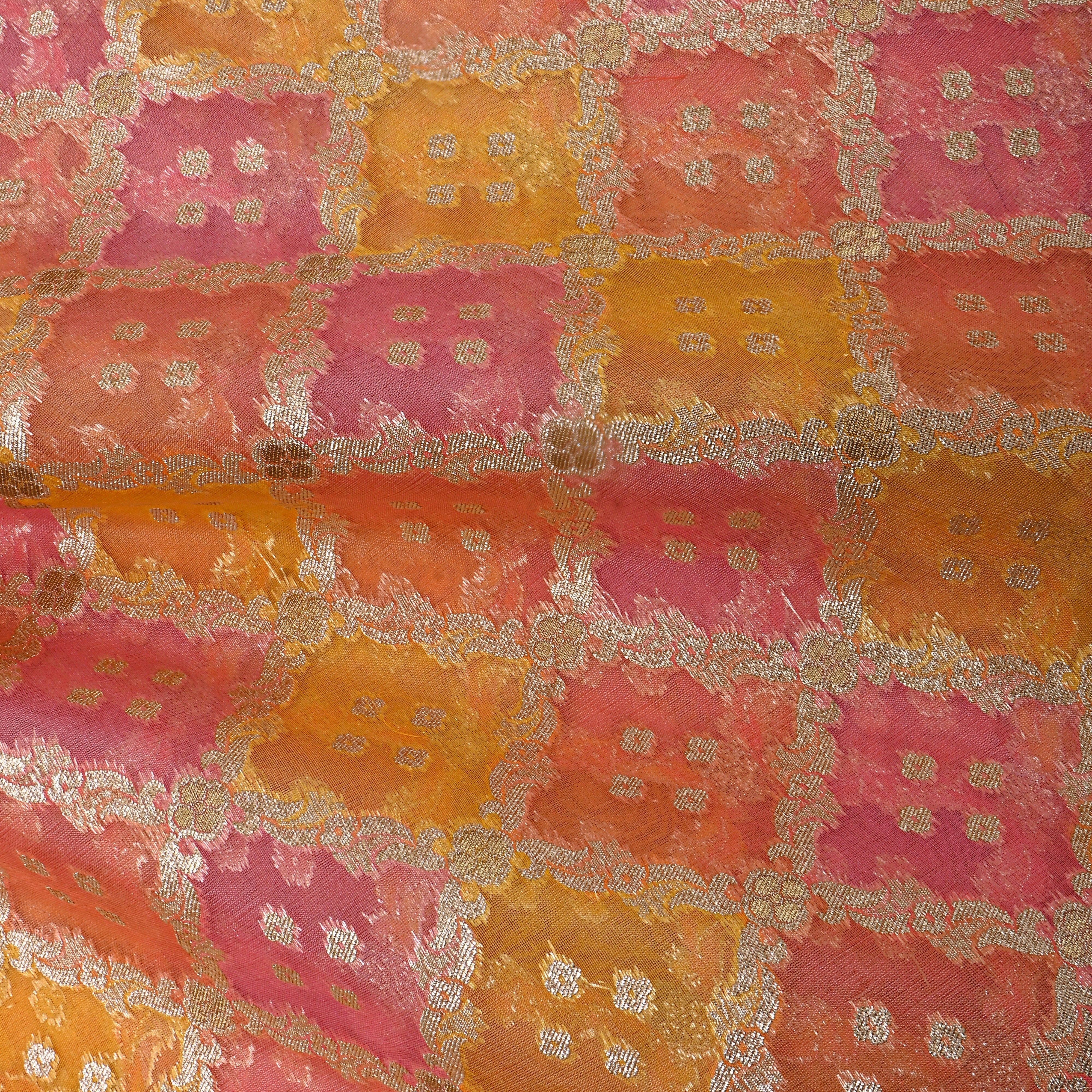 Pink Gota Patti Embroidered Organza