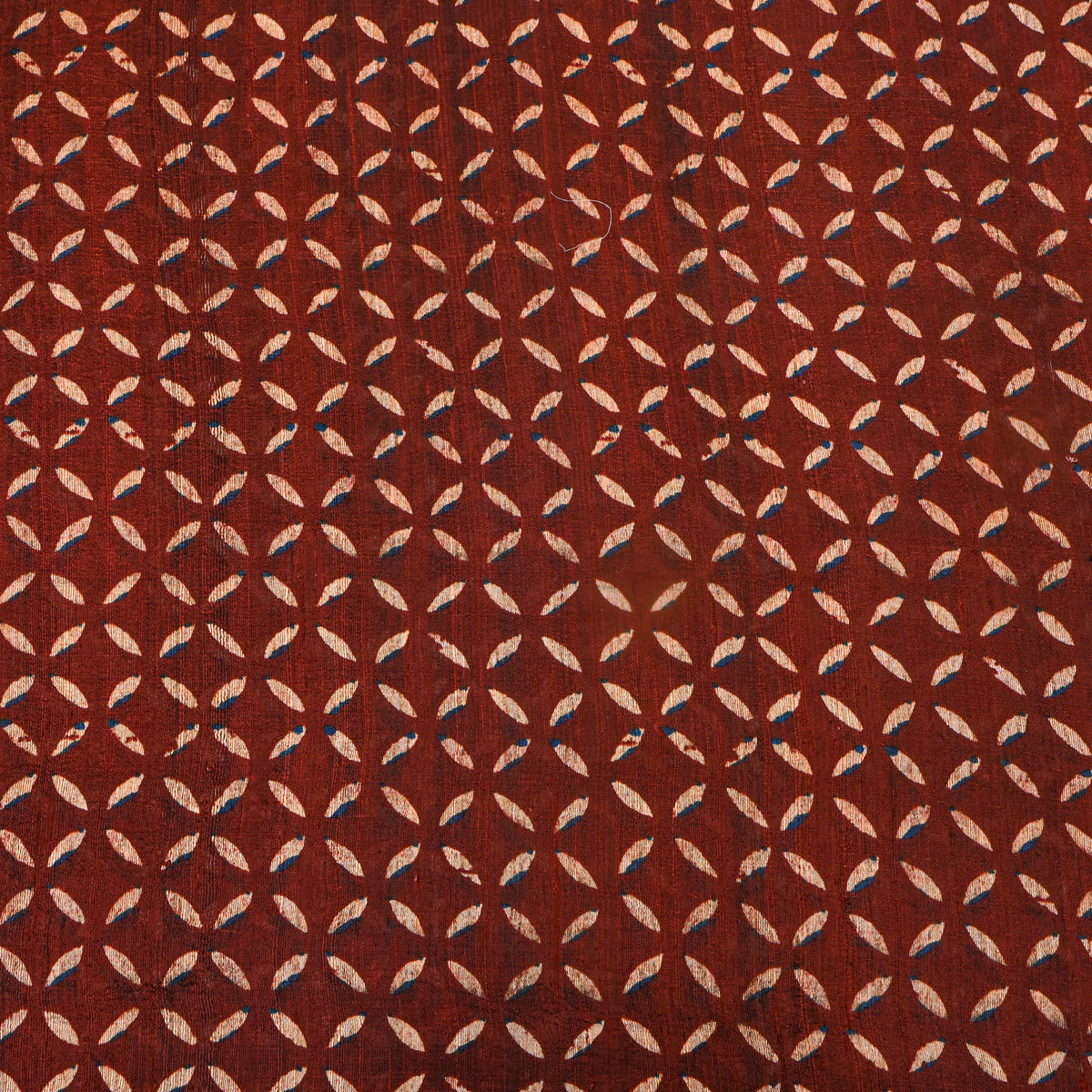 Mahogany Petal Geometric Print Silk Fabric