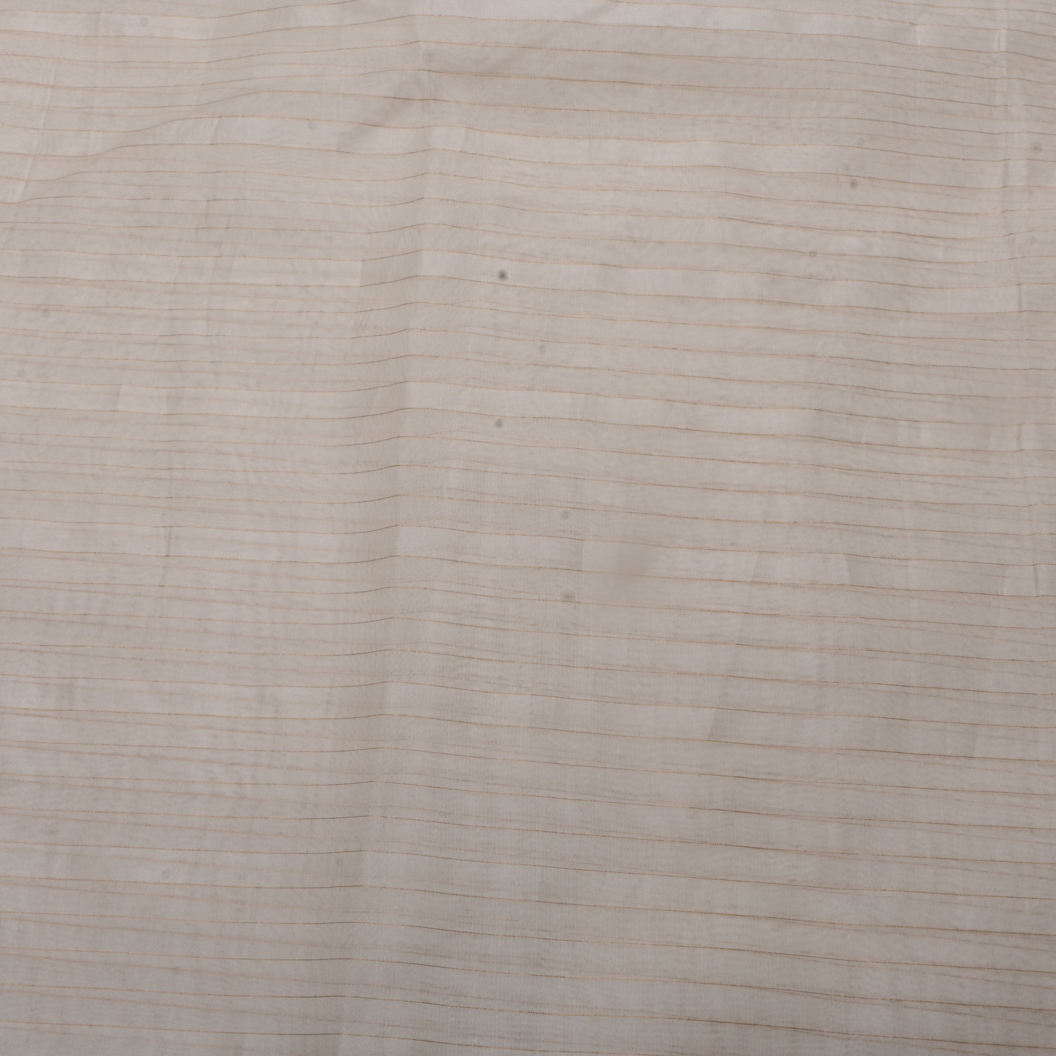 White Shimmer Strips Organza Fabric