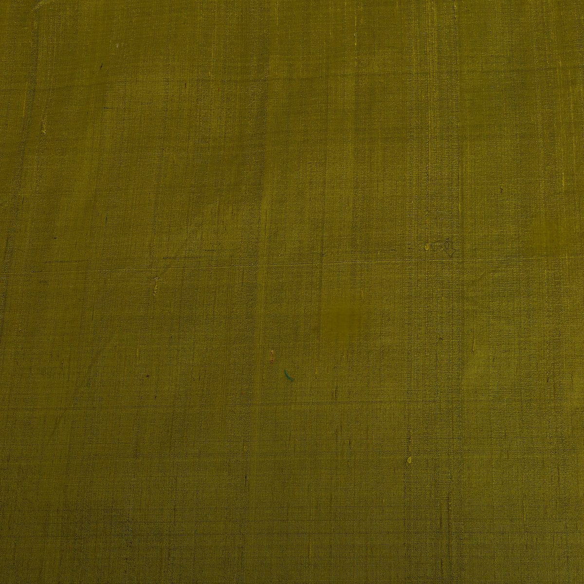 Olive Green Plain Raw Silk Fabric