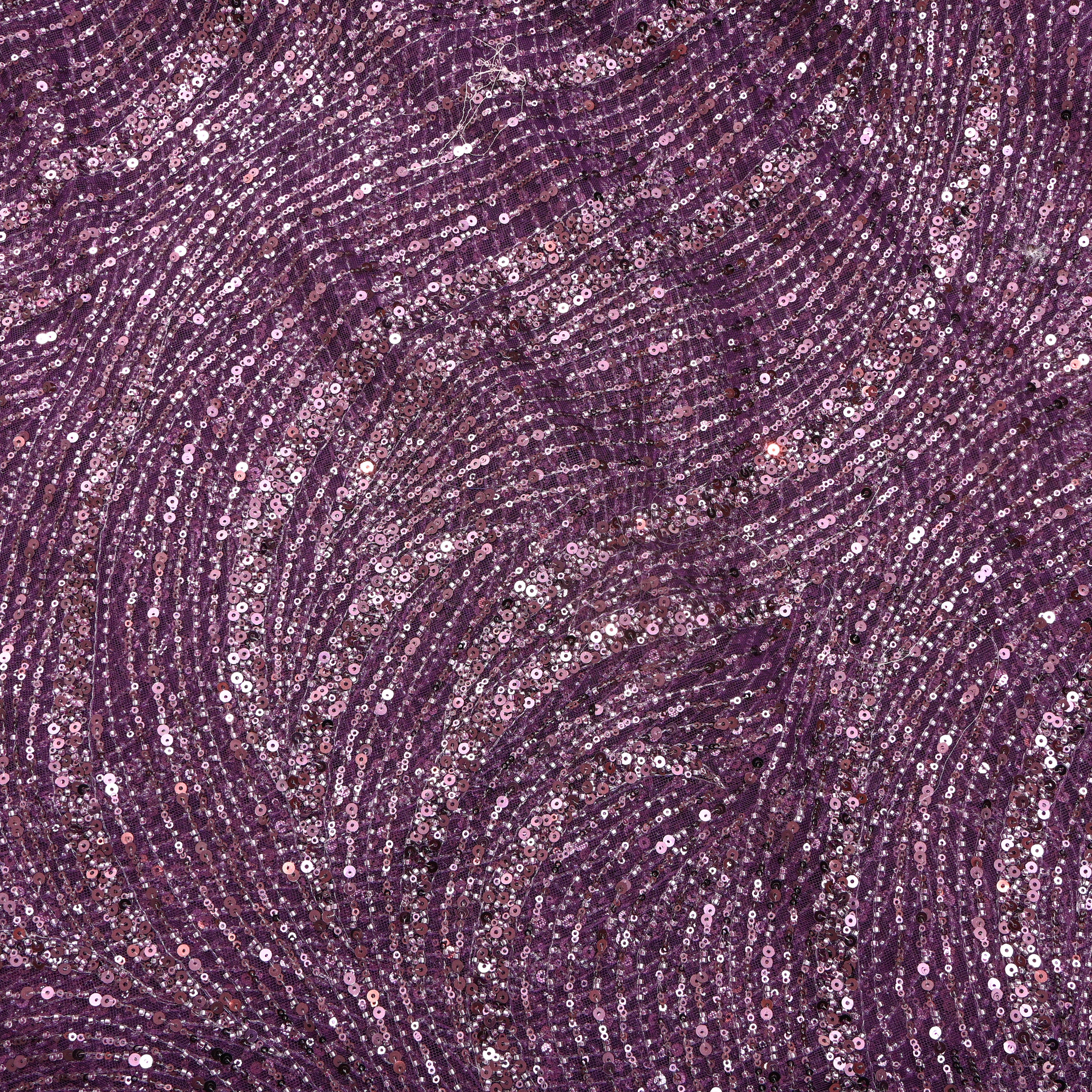 Orchid Purple Net Embroidery Fabric