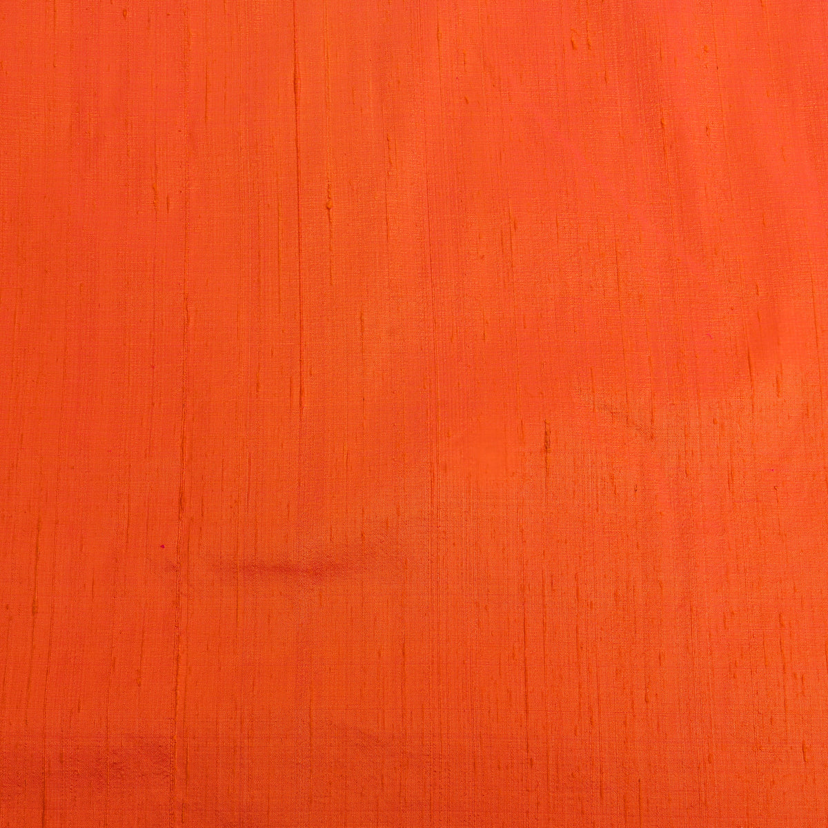 Bright Pumpkin Orange Plain Raw Silk Fabric