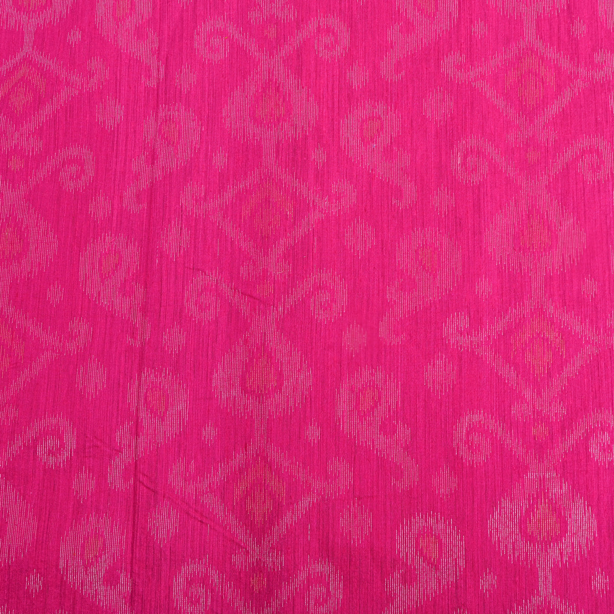 Bright Blush Pink Silver Zari Jamawar Silk Fabric