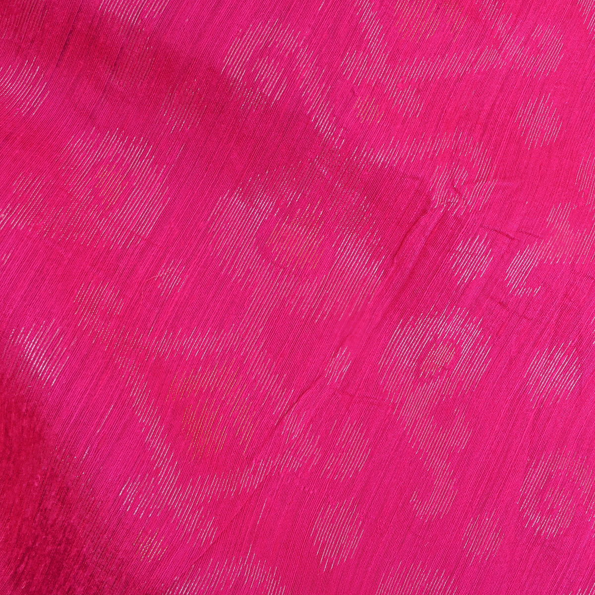 Bright Blush Pink Silver Zari Jamawar Silk Fabric