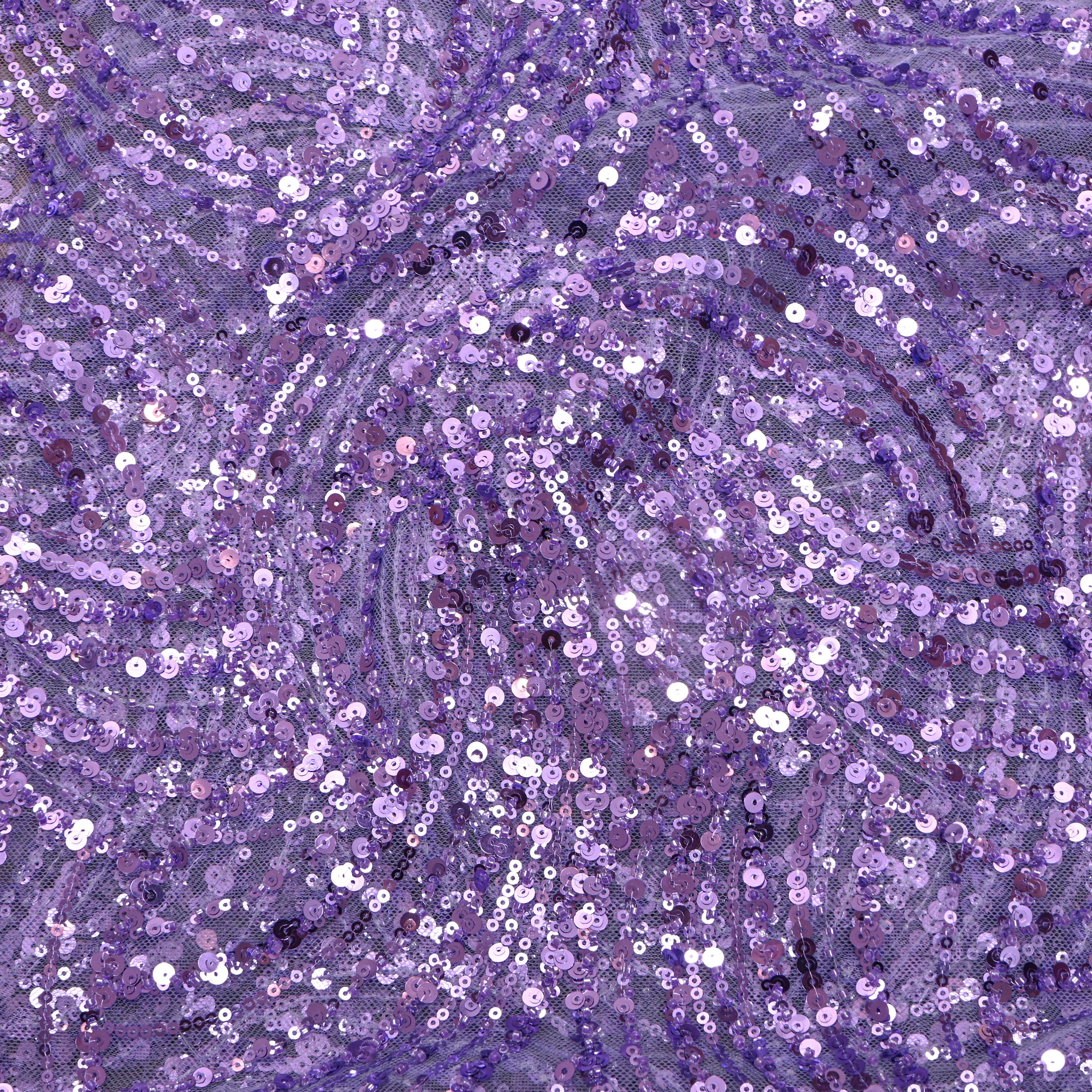 Shimmery Lilac Embroidery Net Fabric
