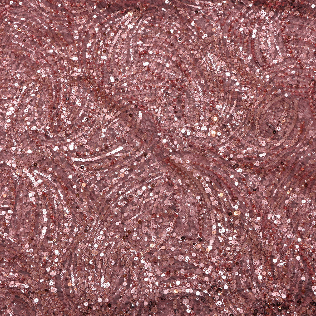Dark Shimmery Pink Net Embroidery Fabric