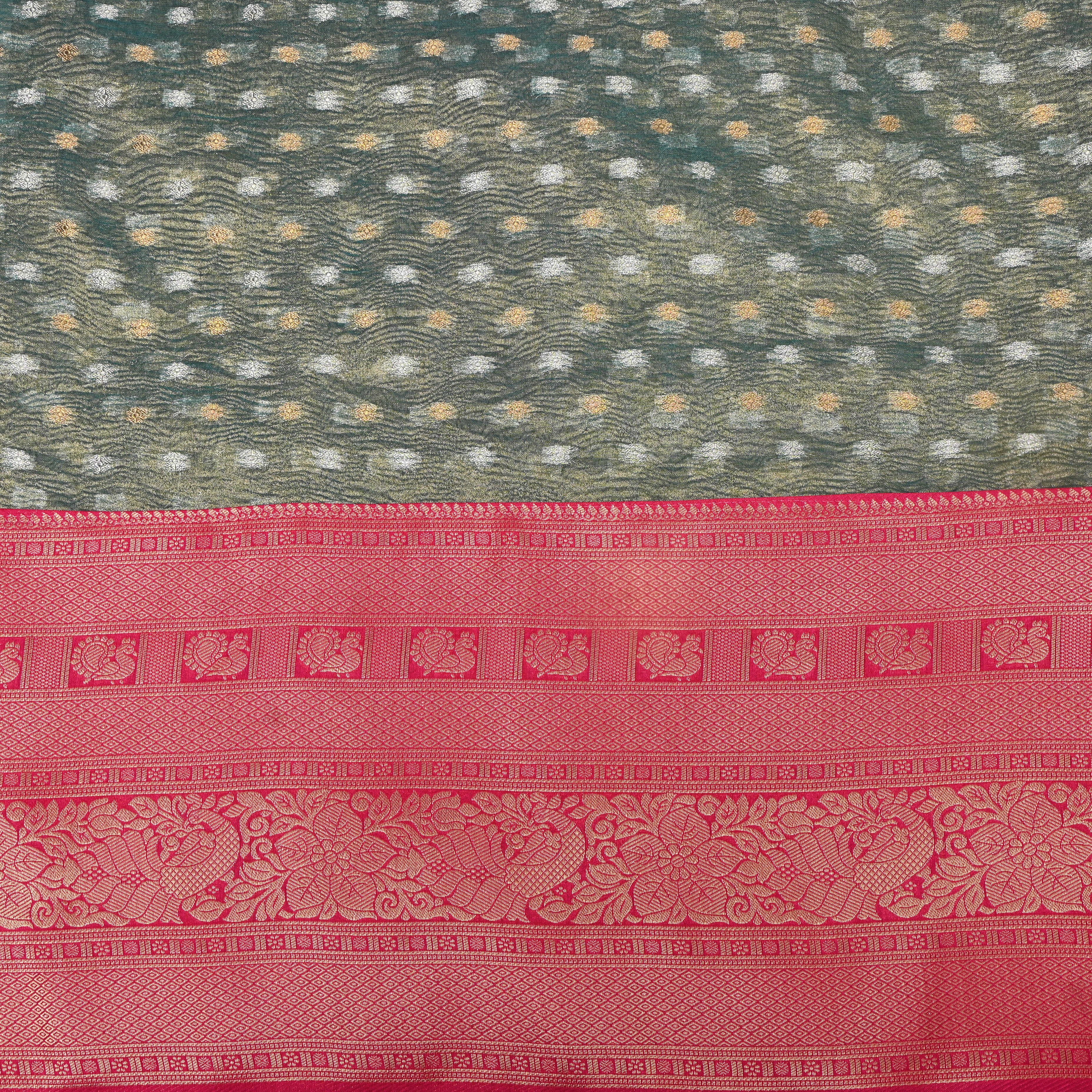 Sage Green Tissue Jamawar Fabric