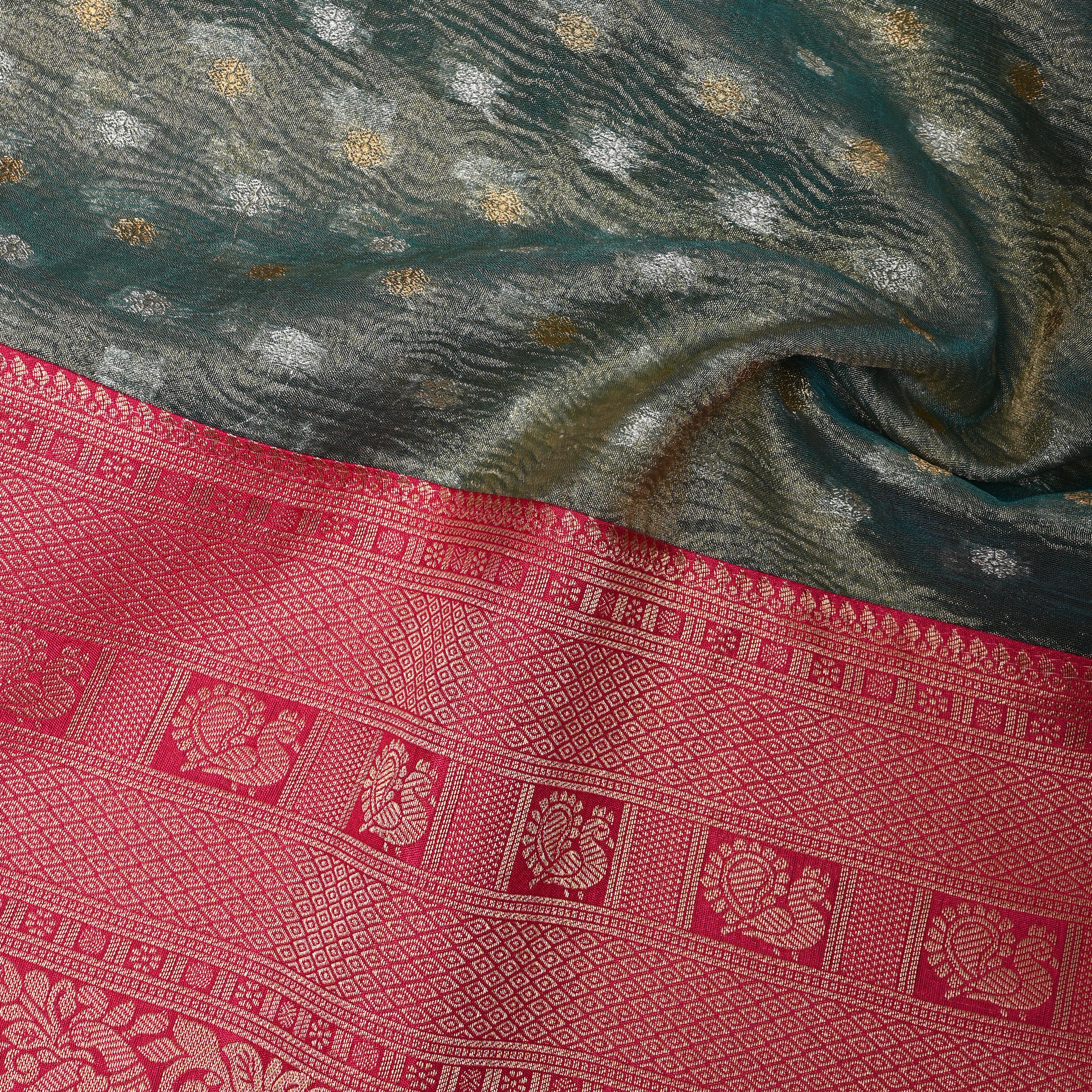 Sage Green Tissue Jamawar Fabric