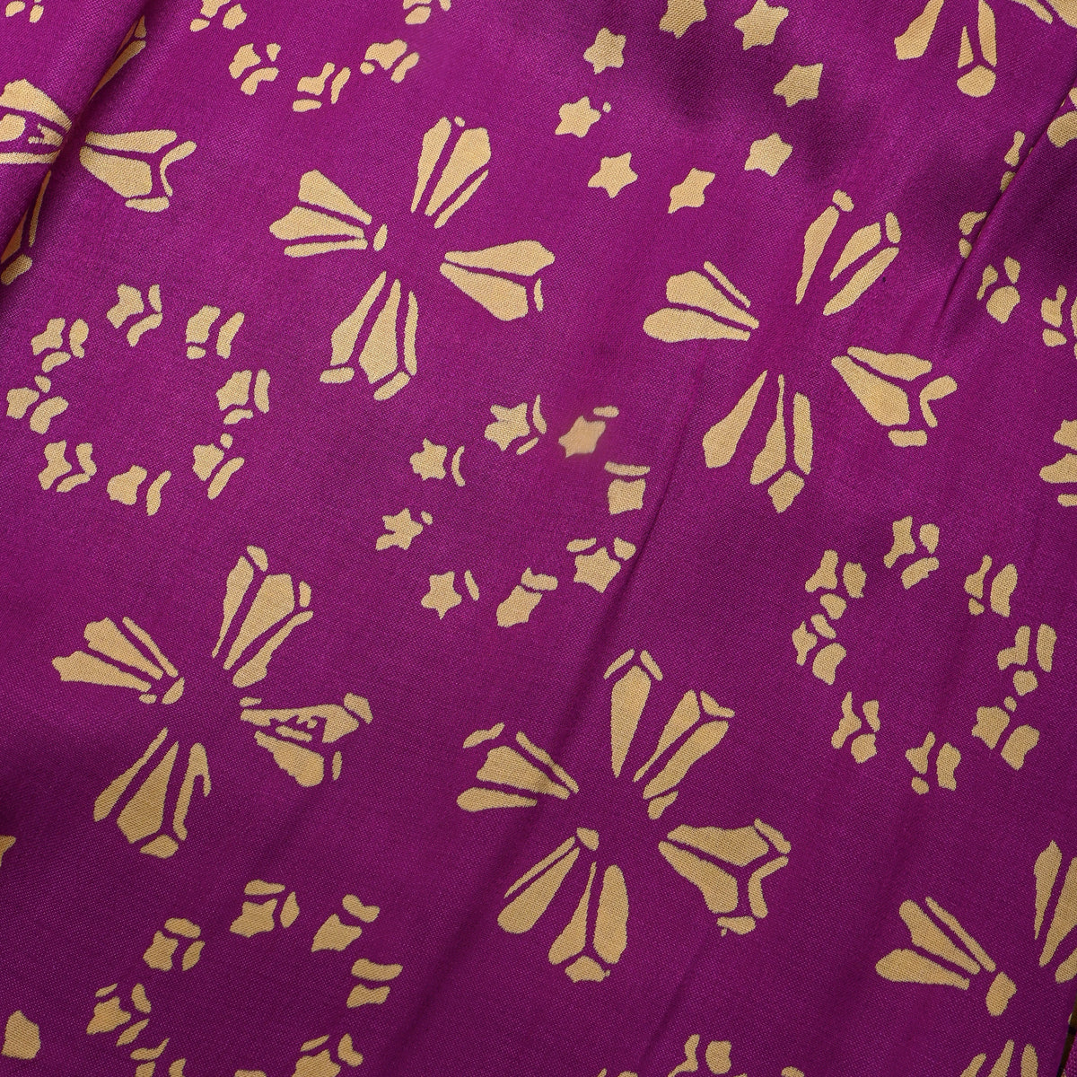 Jamun Purple Flower Digital Print Satin Fabric