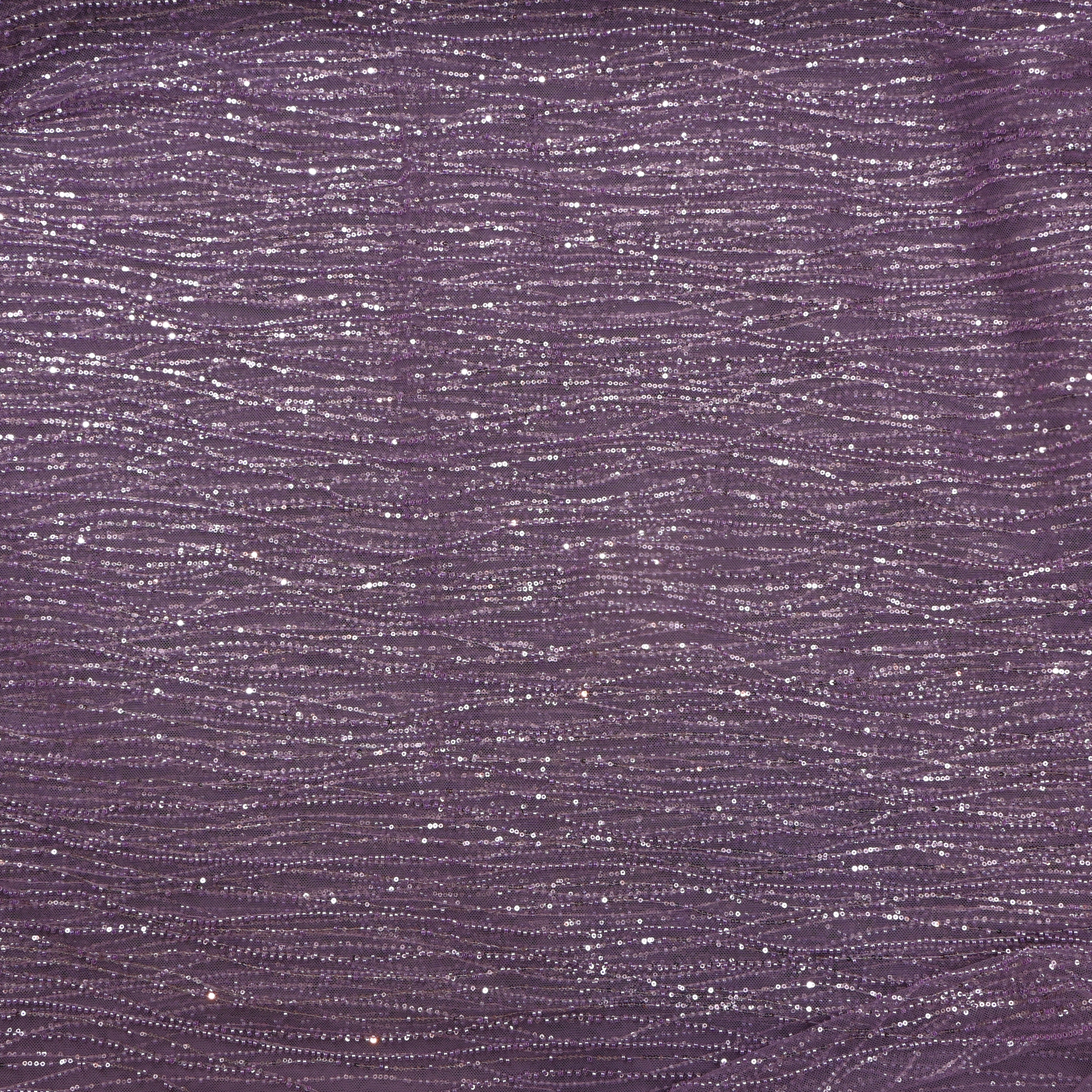 Purple Sequin Embroidered Net