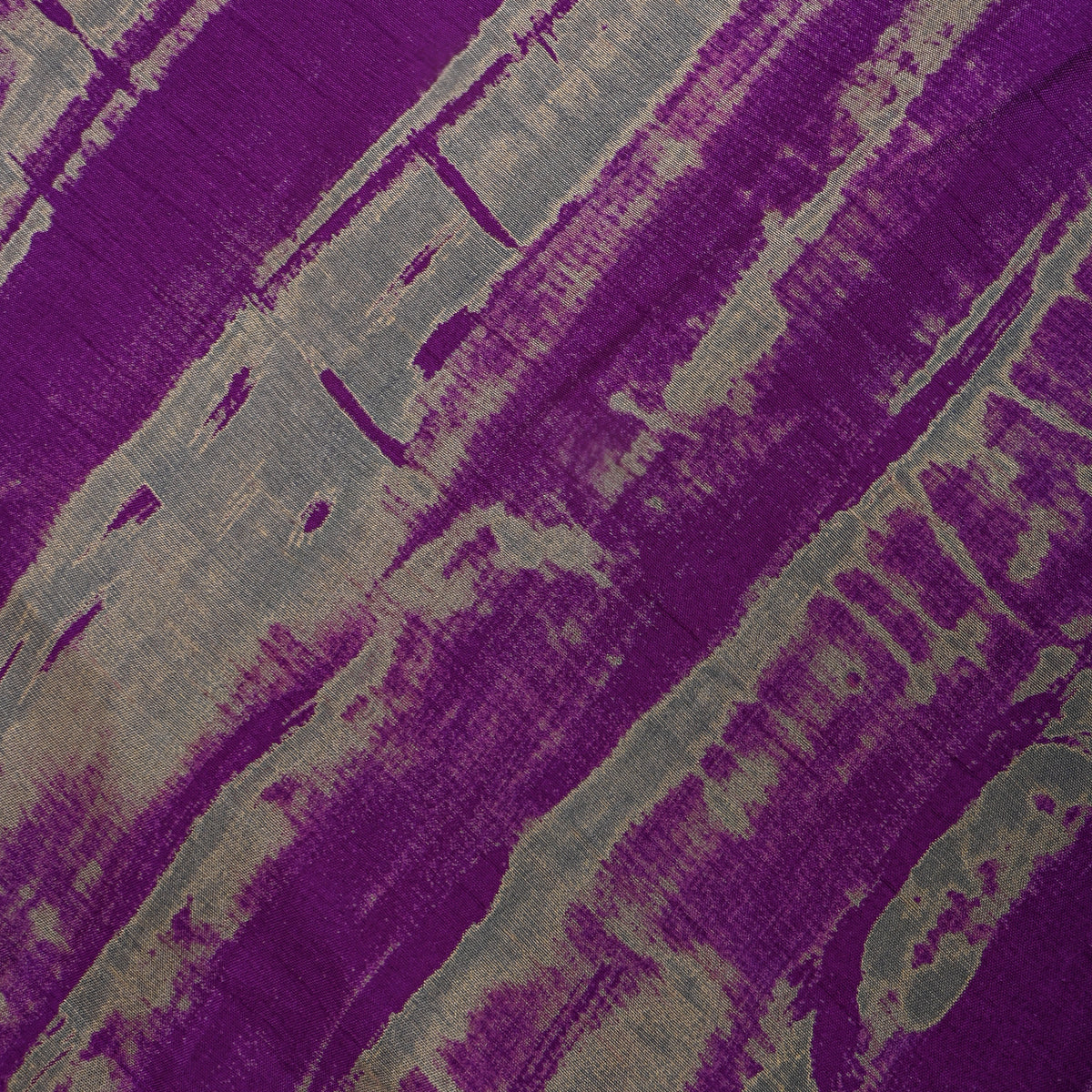 Plum Purple Brushstroke Abstract Digital Print Satin Fabric