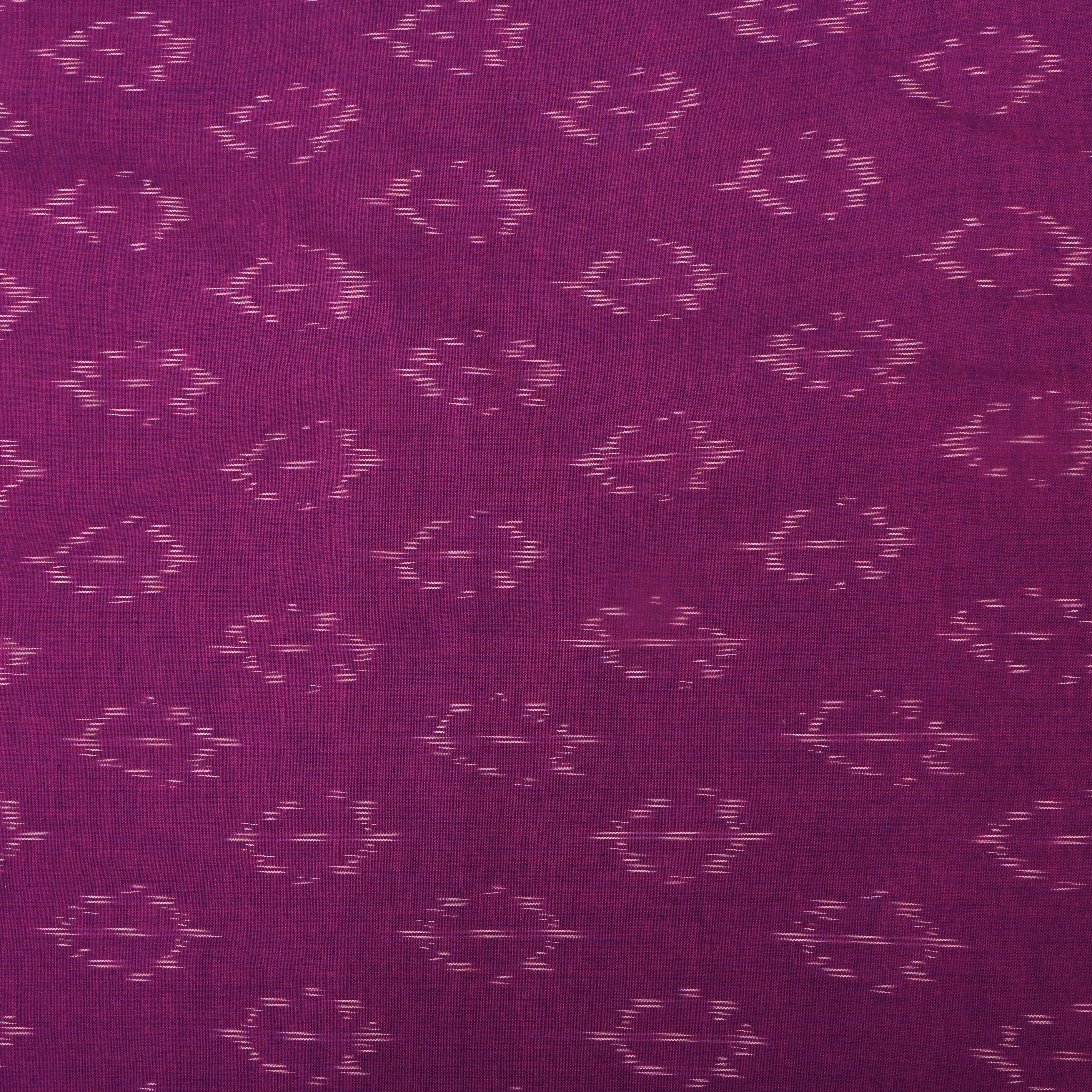 Magenta Purple Ikat Cotton Fabric