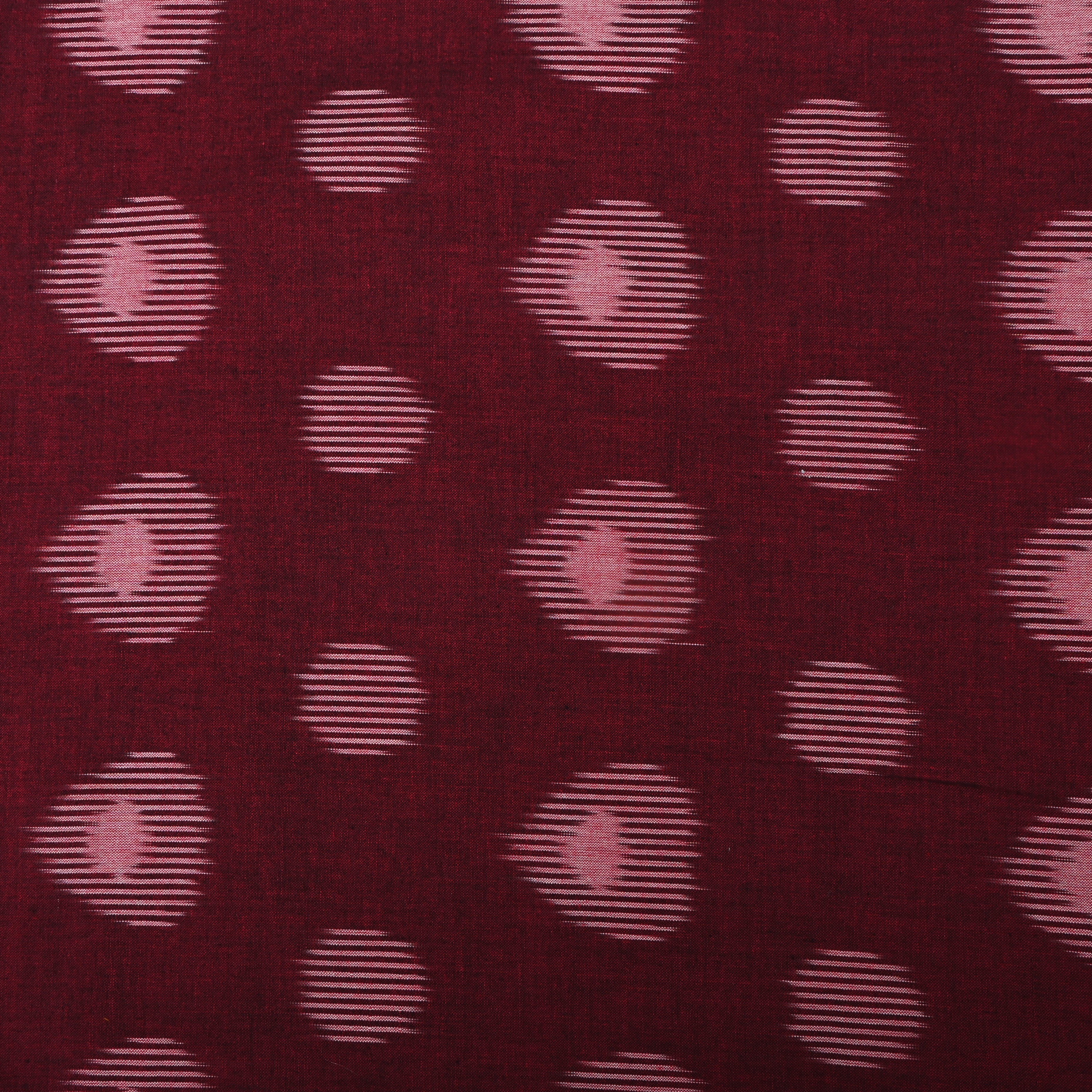 Maroon Ikat Cotton Fabric