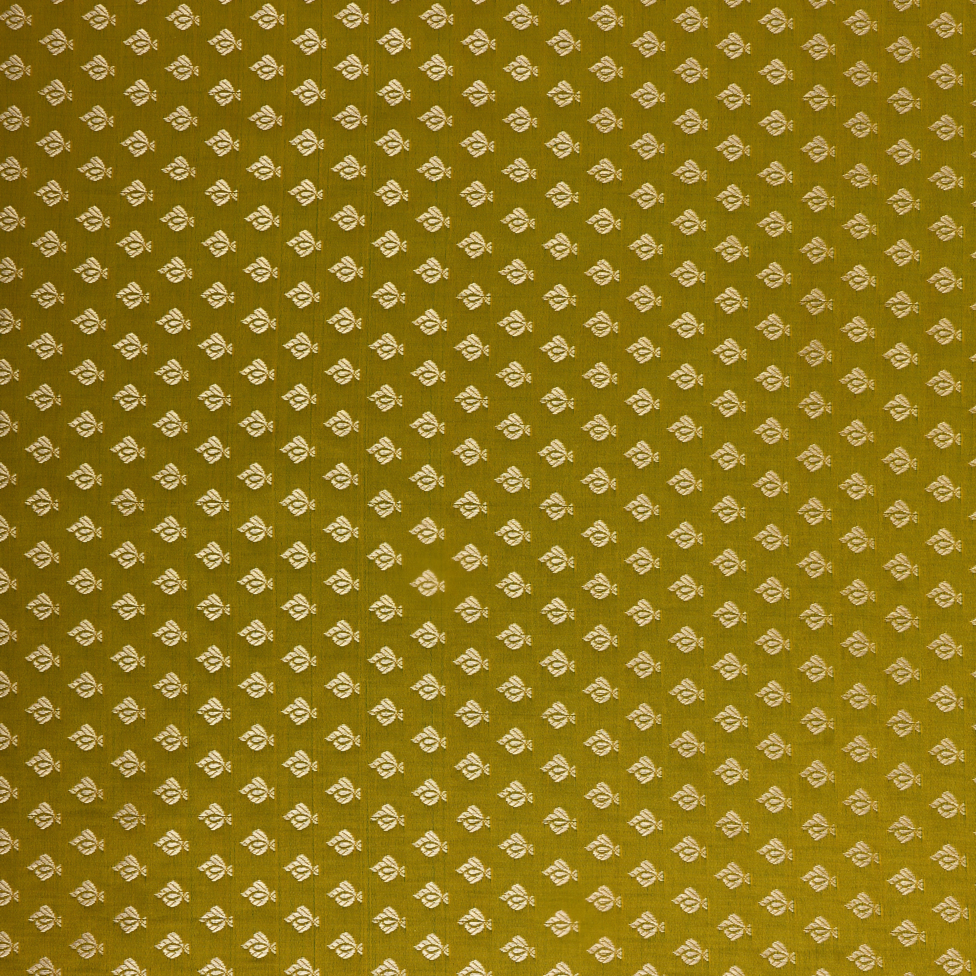 Strong Yellow Jamawar Satin Fabric