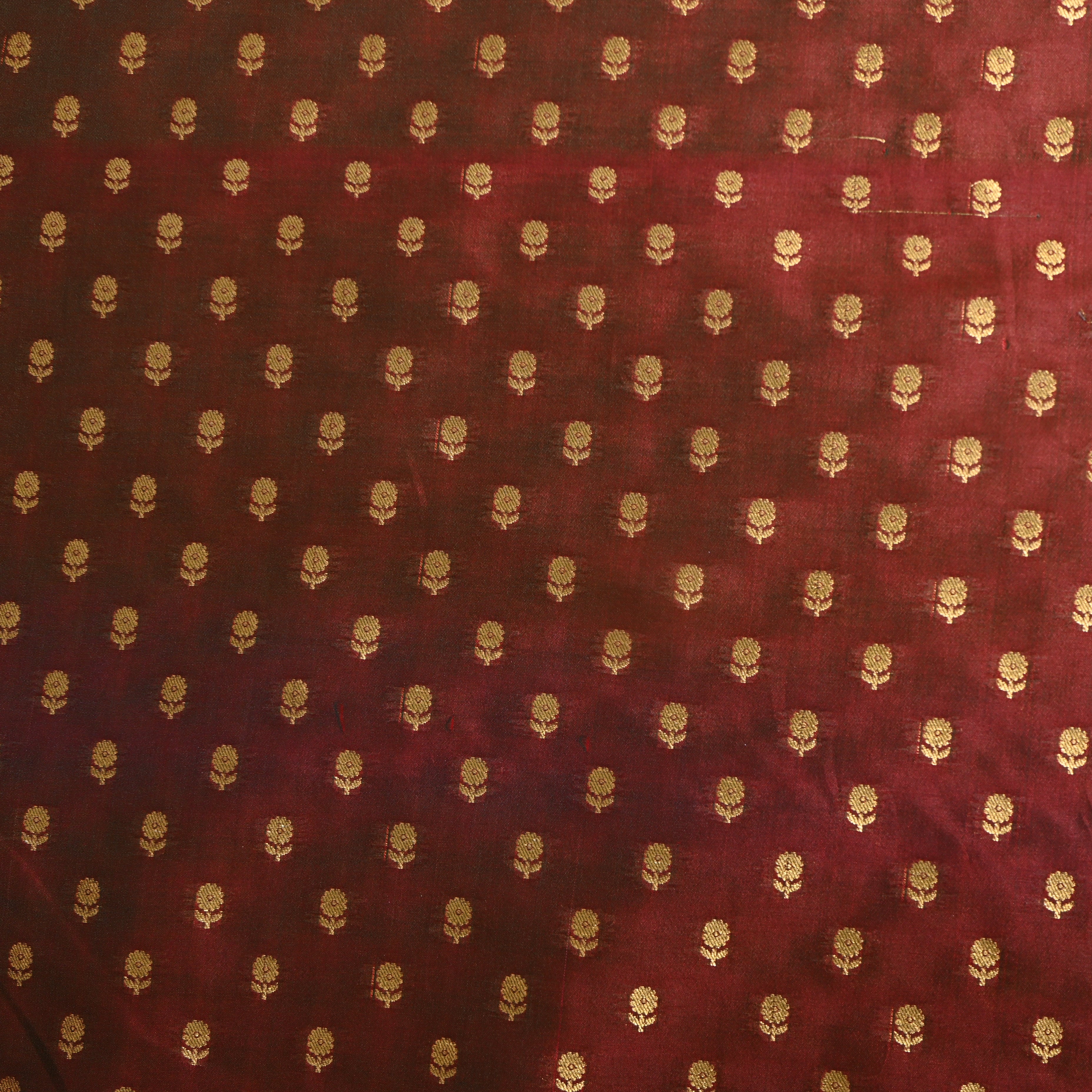Maroon Jamawar Silk Fabric