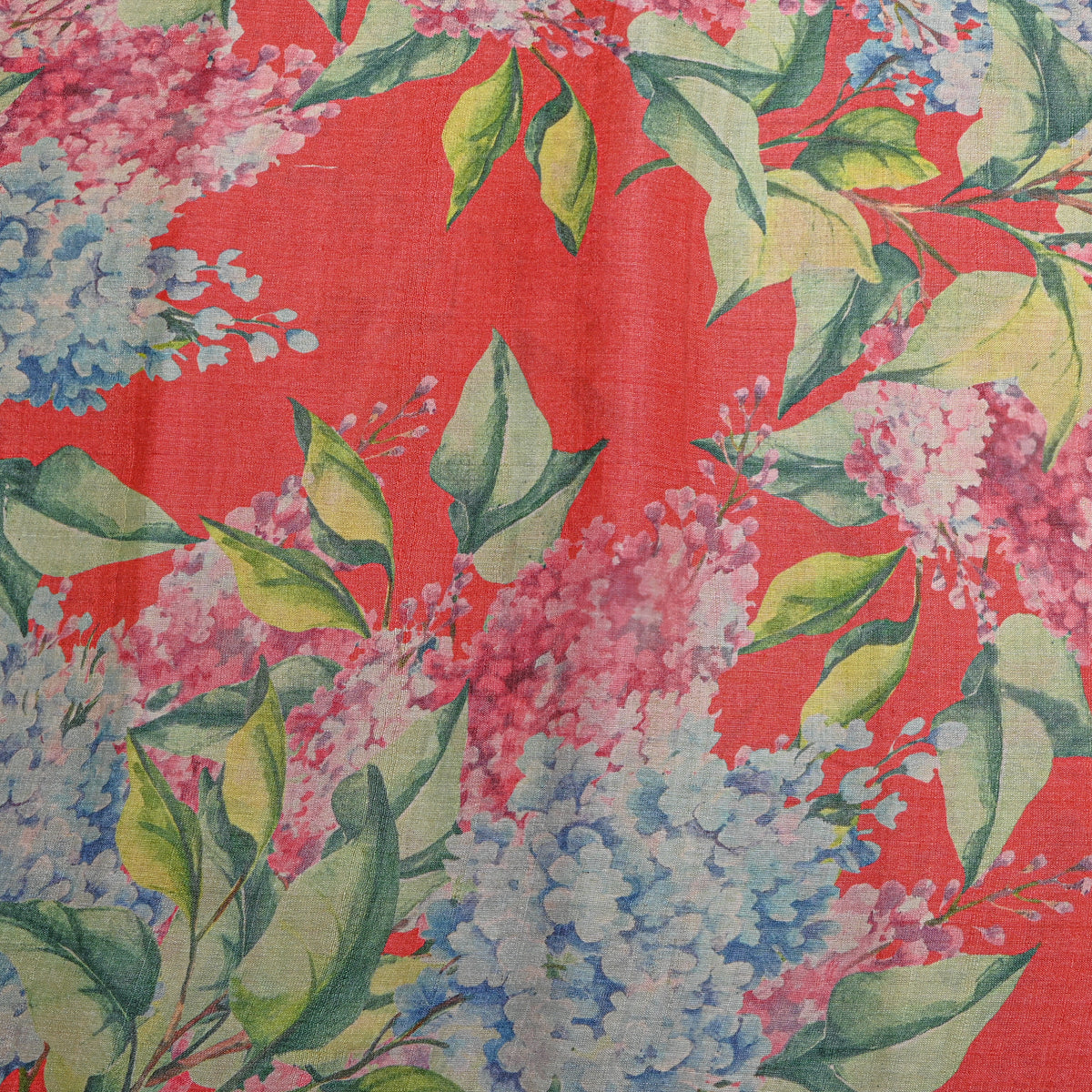 Poppy Lilac Floral Digital Print Tussar Fabric