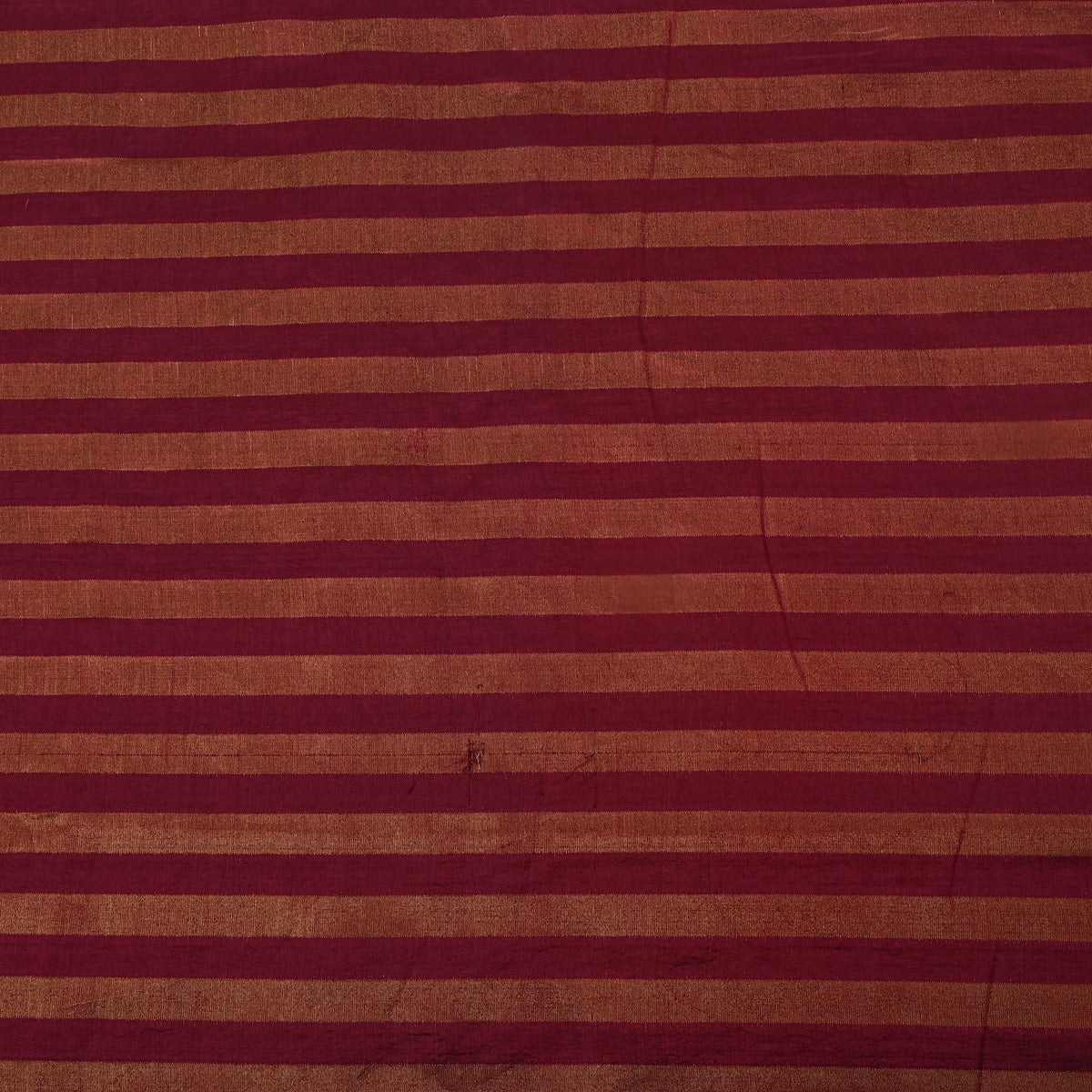 Claret Wine Gold Zari Line Striped Jamawar Silk Fabric