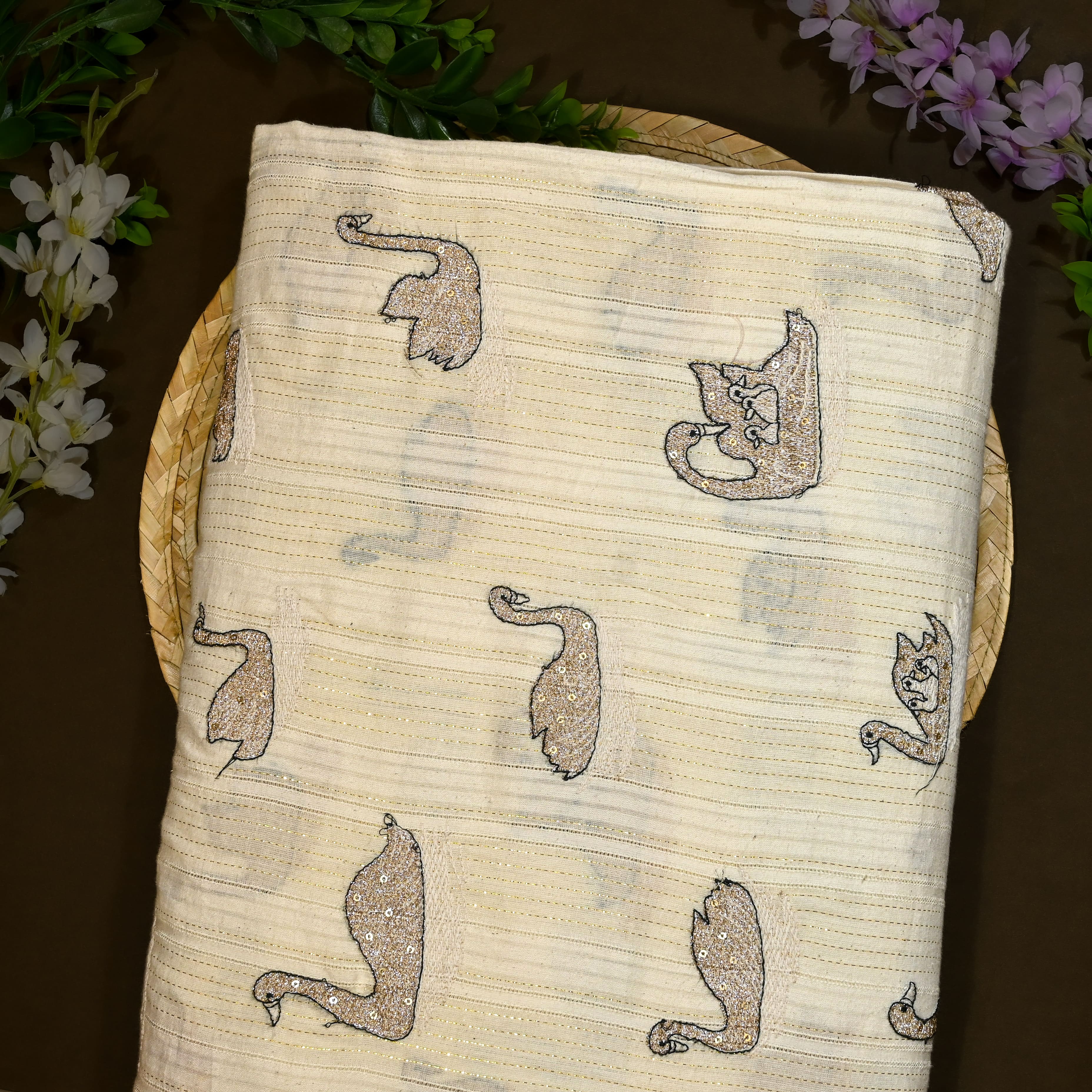 Off- White Cotton Fabric