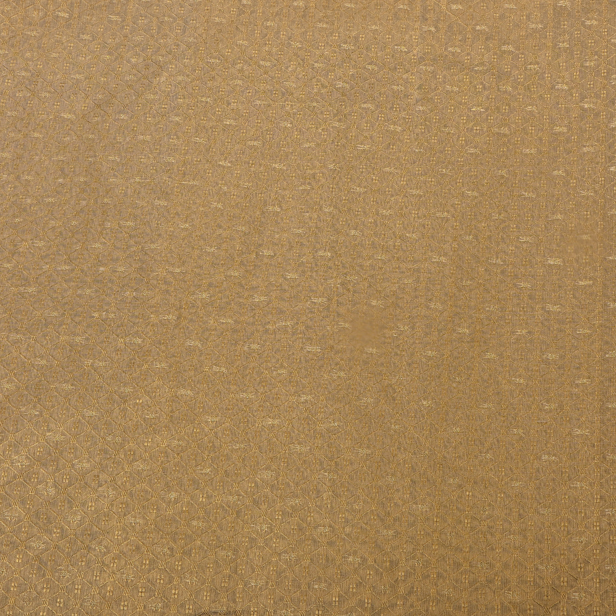 Honey Gold Zari Check Jamawar Silk Fabric