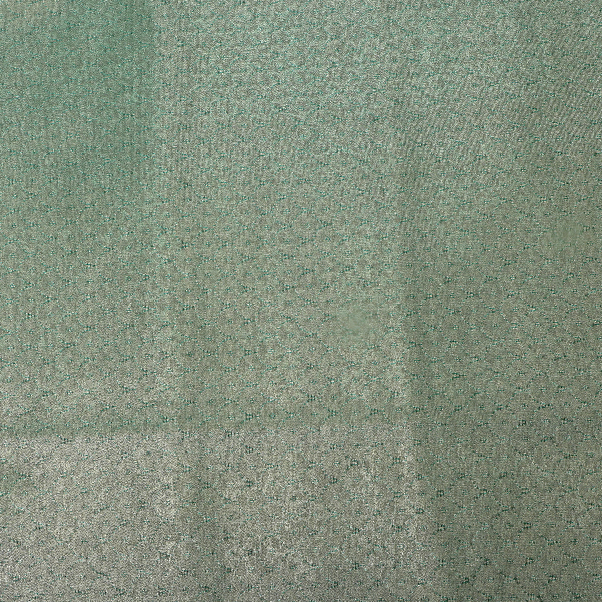 Jade Gold Zari Self Weave Jamawar Silk Fabric