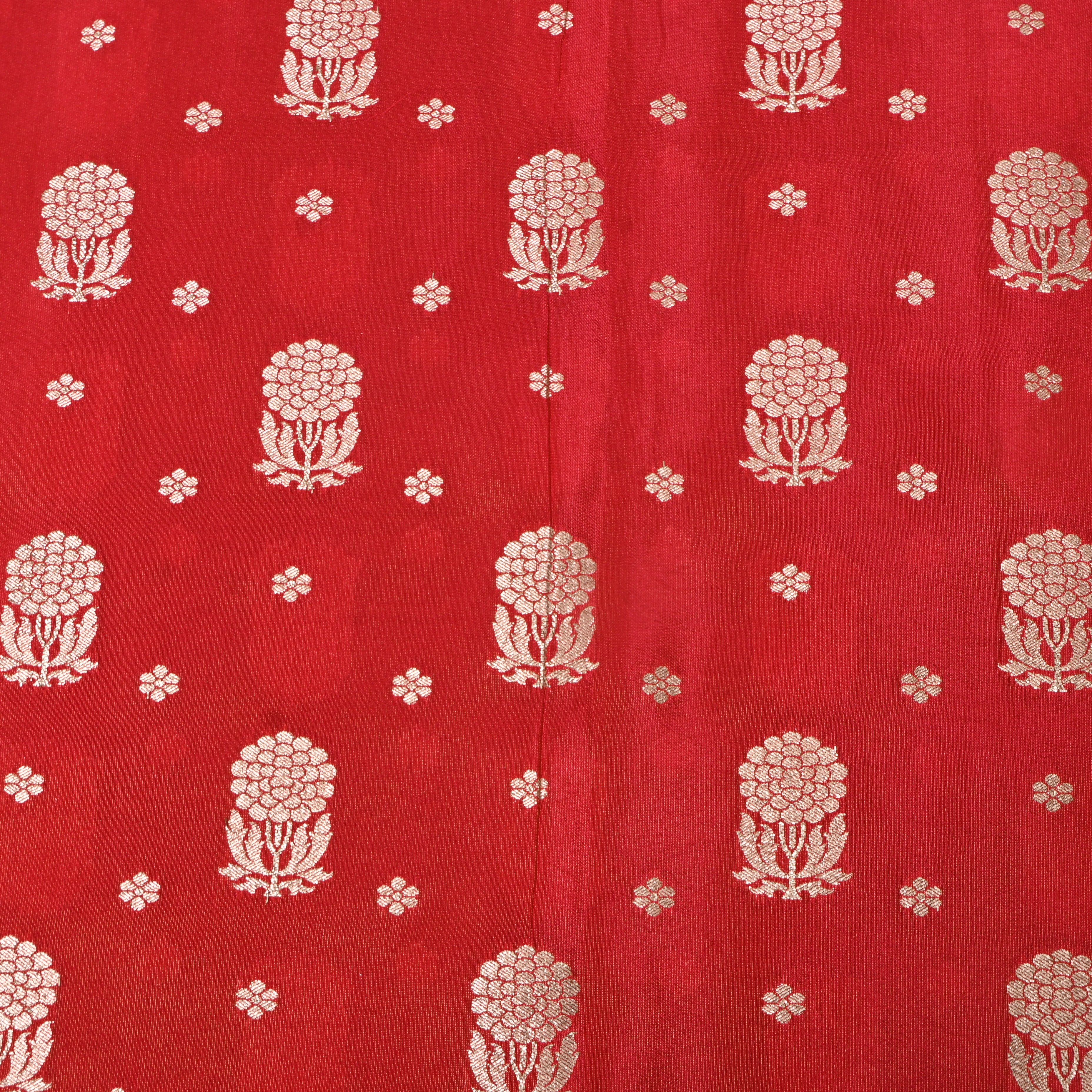Crimson Jamawar Silk Fabric