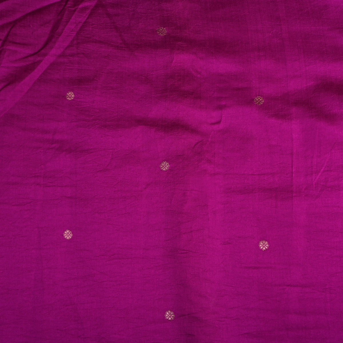 Royal Purple Gold Zari Butti Jamawar Silk Fabric