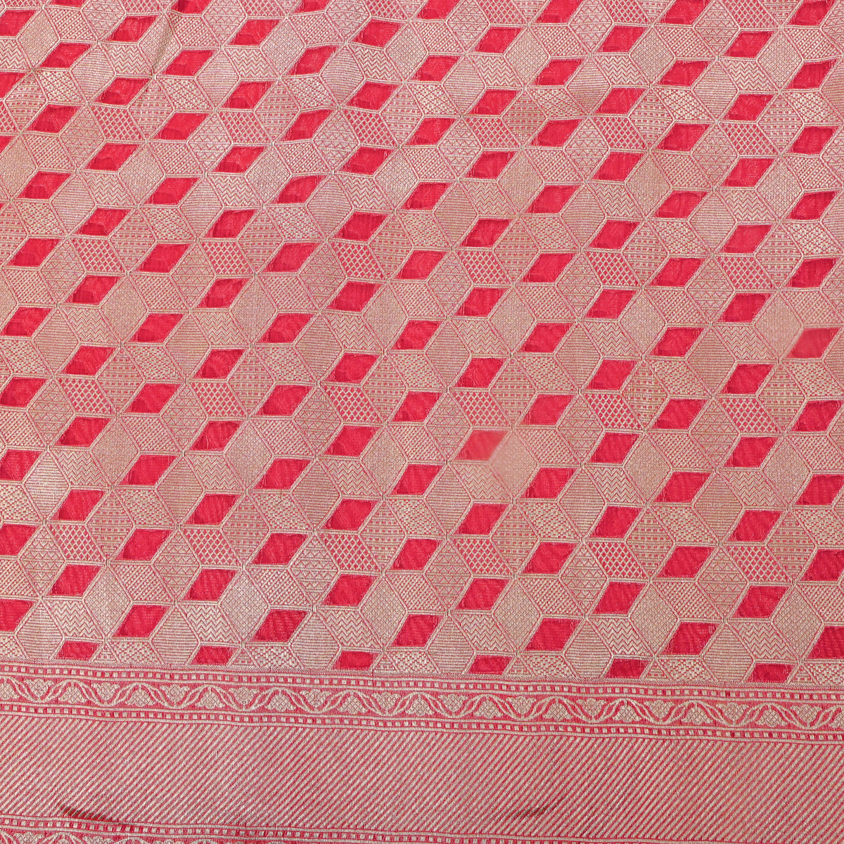 Red Zari Weave Banarasi Silk