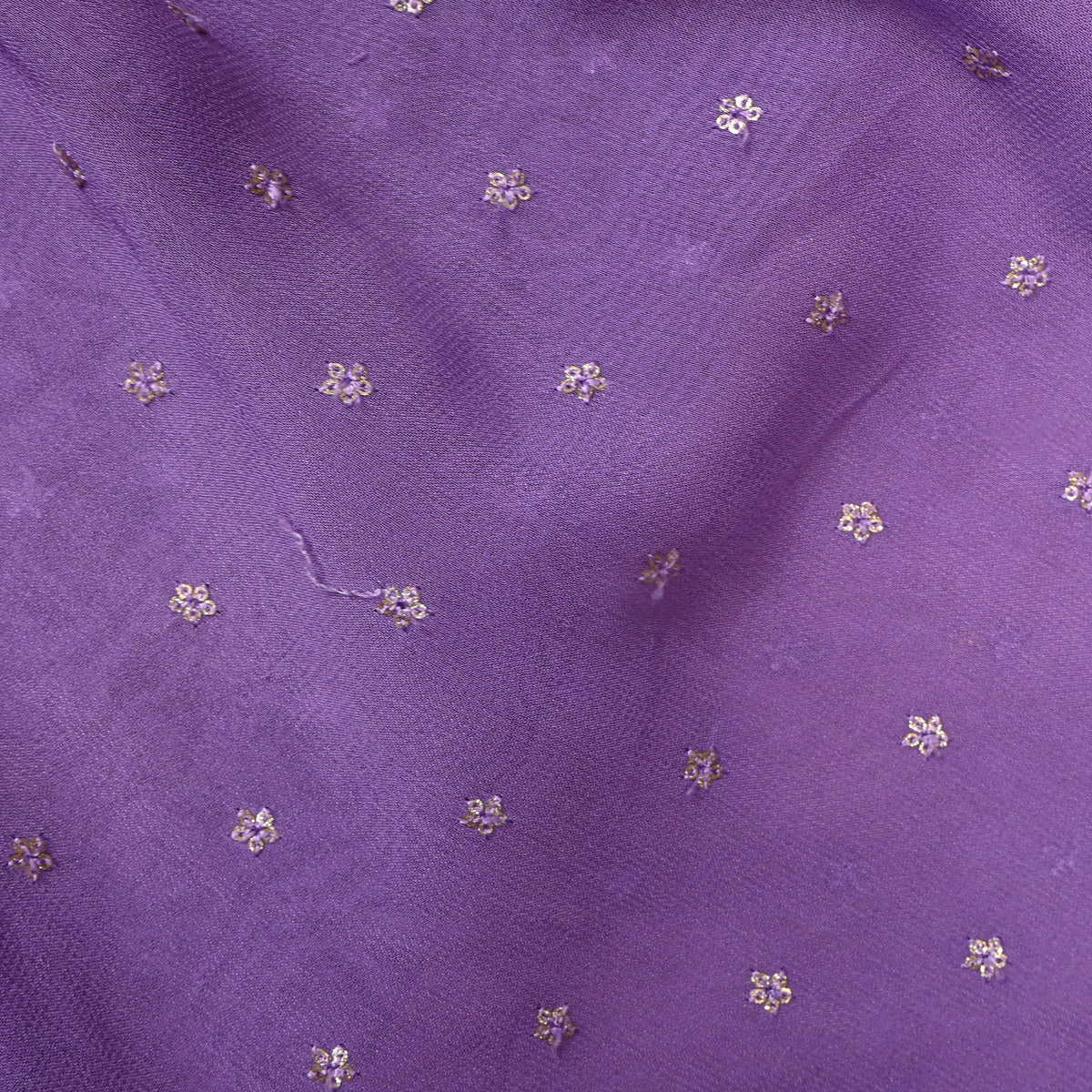 Lavender Sequin Floral Butti Georgette Fabric