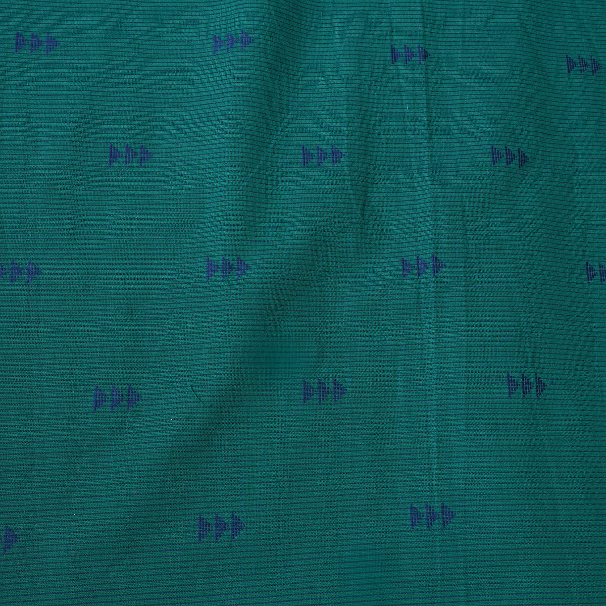 Teal Triangle Butti Fabric