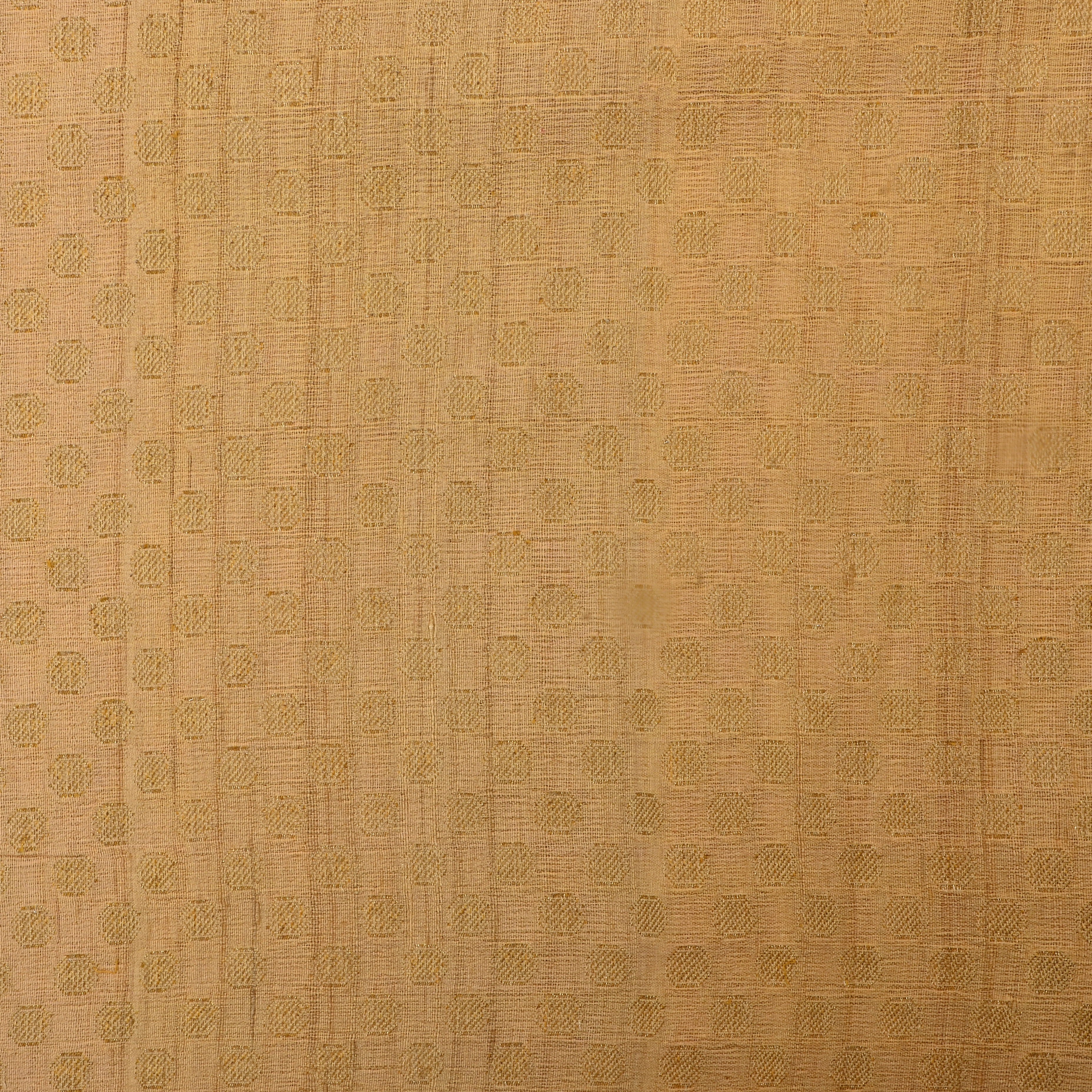 Camel Yellow Jamawar Silk Fabric With Butti'S