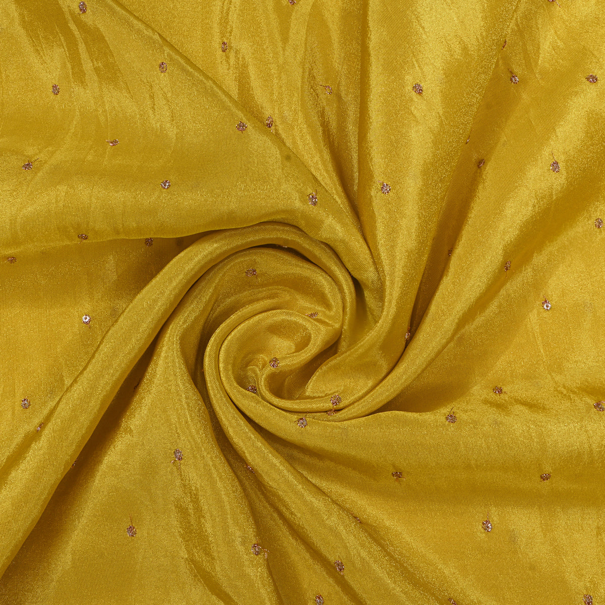 Marigold Sequin Butti Embroidery Tissue Fabric