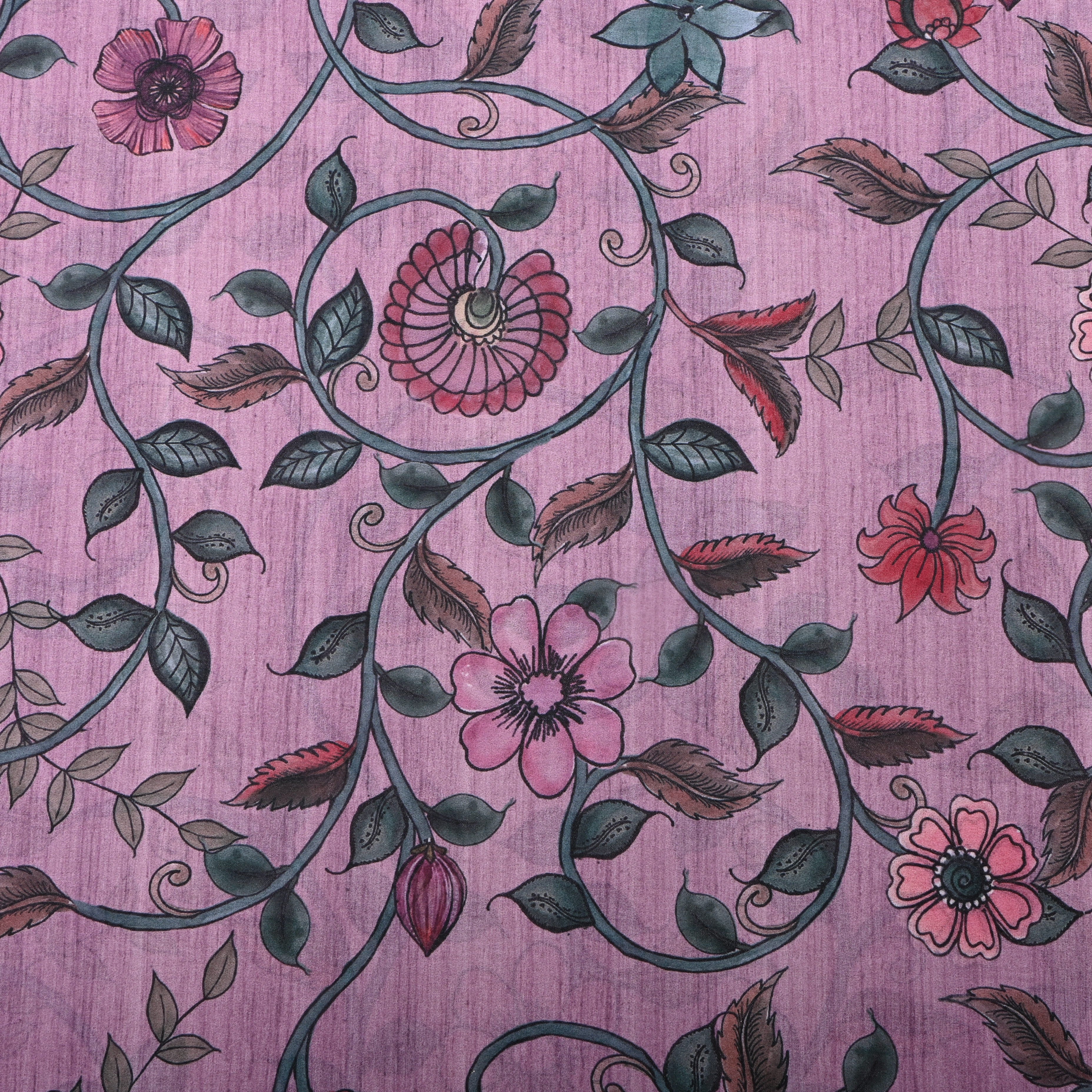 Shampoo Pink Silk Printed Fabric