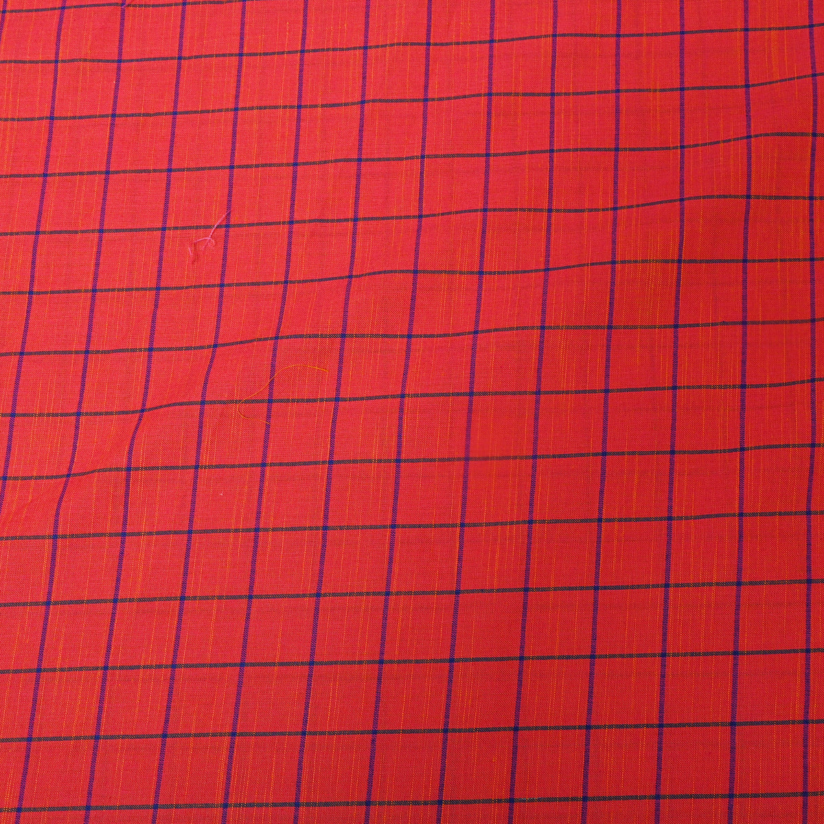 Orange Multicolour Stripe Cotton Fabric