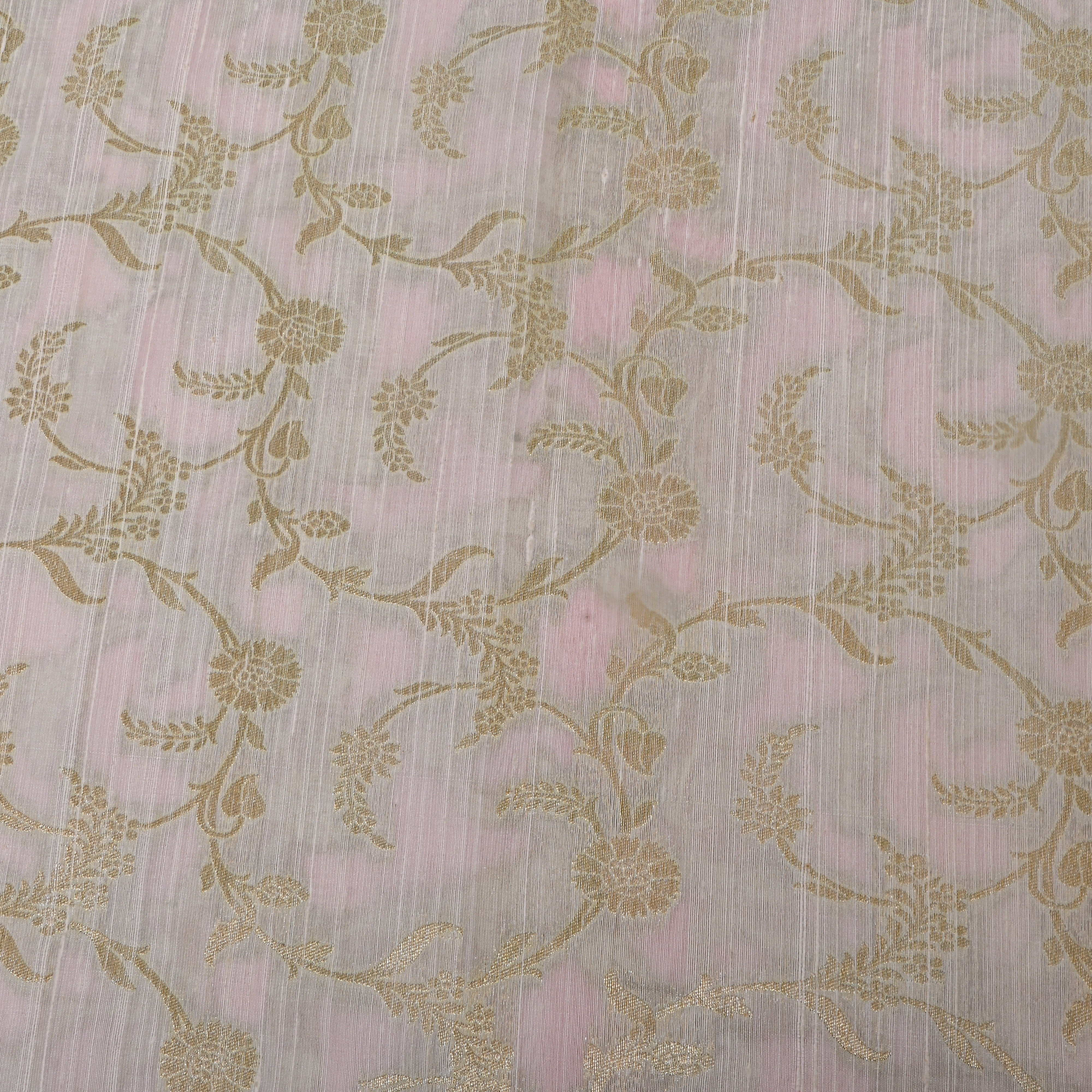 White Gold Jaal Woven Jamawar Silk
