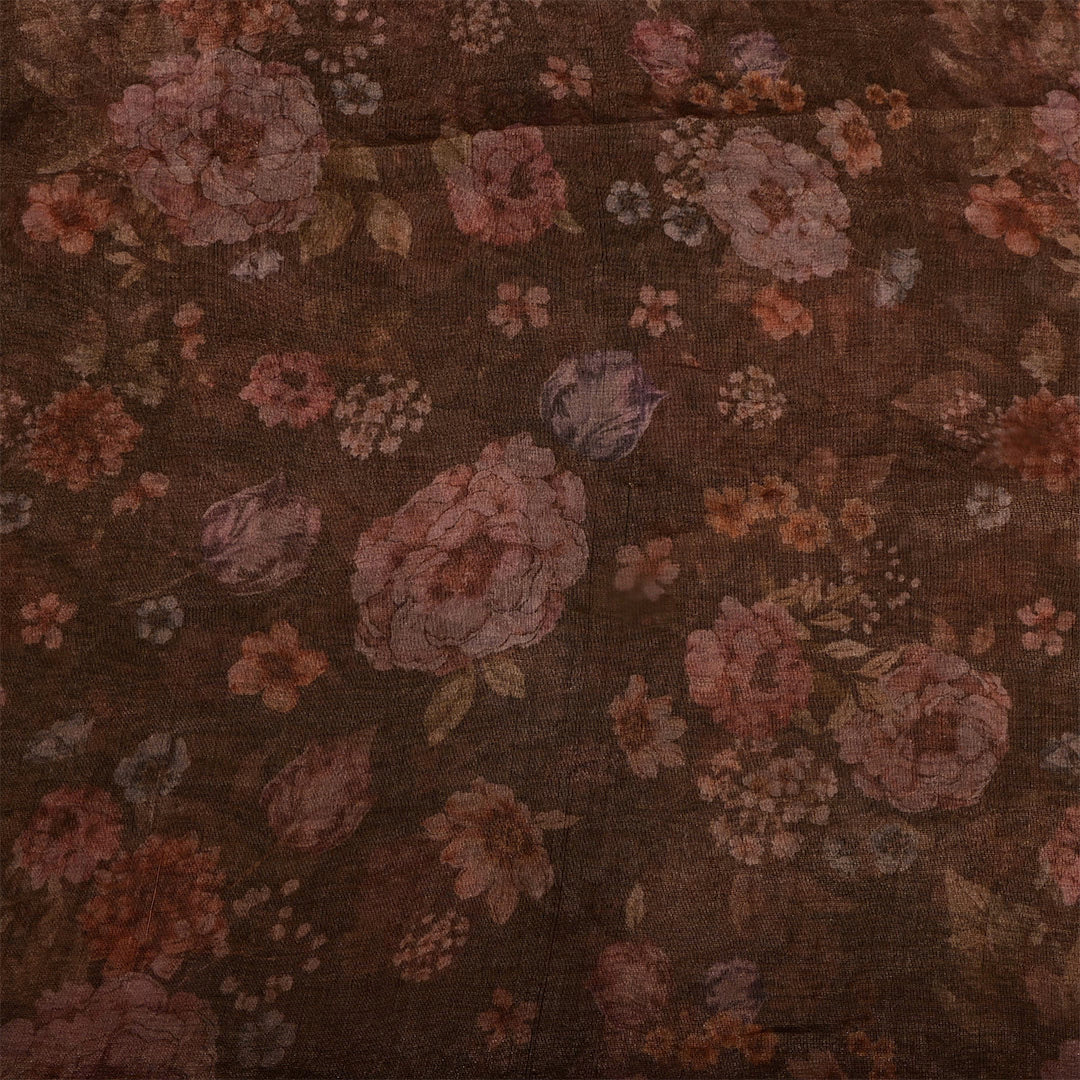 Cork Brown Tissue Printed Fabric