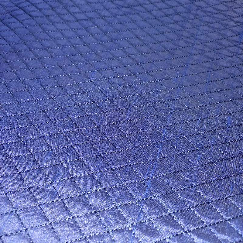 Royal Blue Color Rawsilk Emboridery Fabric