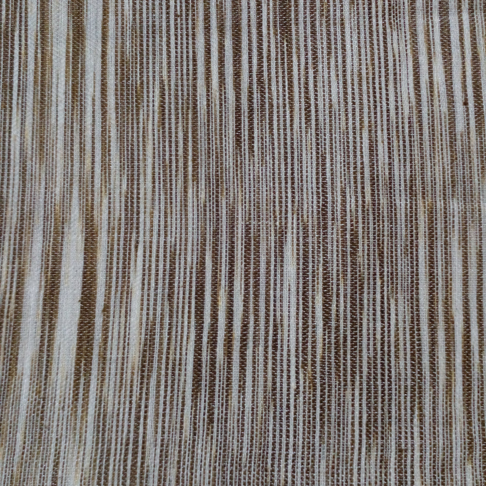 Brown And White Twill Plain Matka Handloom Fabric