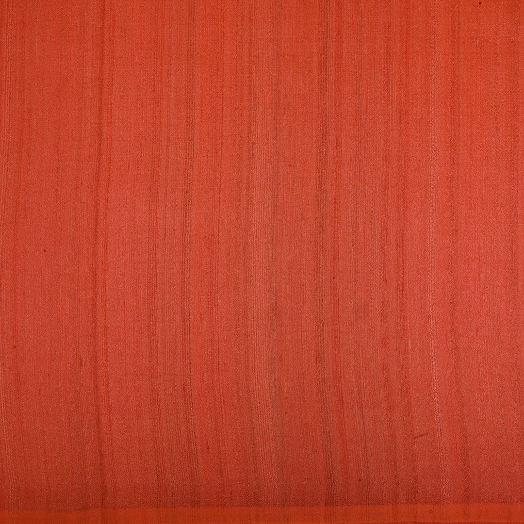 Burnt Orange Plaintussar Silk Fabric