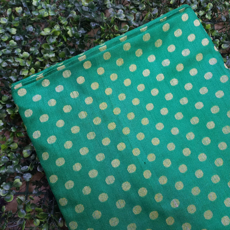 Green Color Jamawar Fabric
