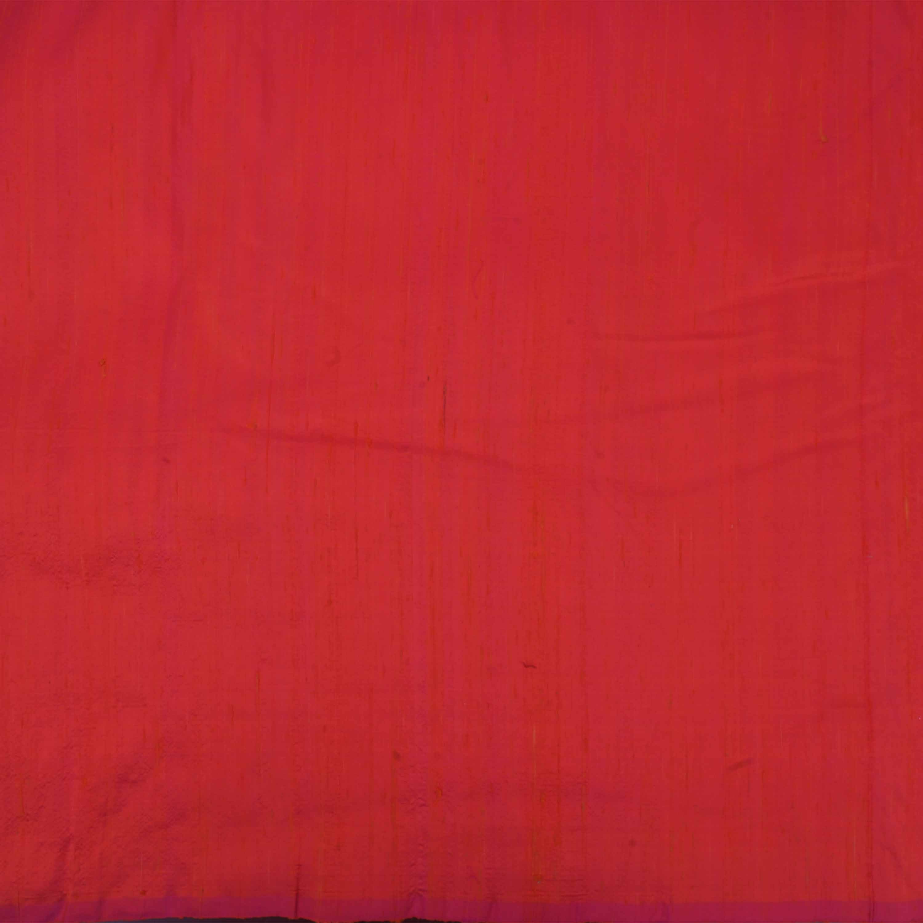 Reddish Peach Plain Raw Silk Fabric