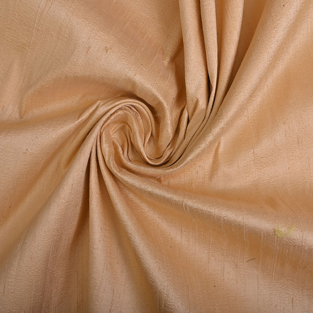 Cream Plain Raw Silk Fabric