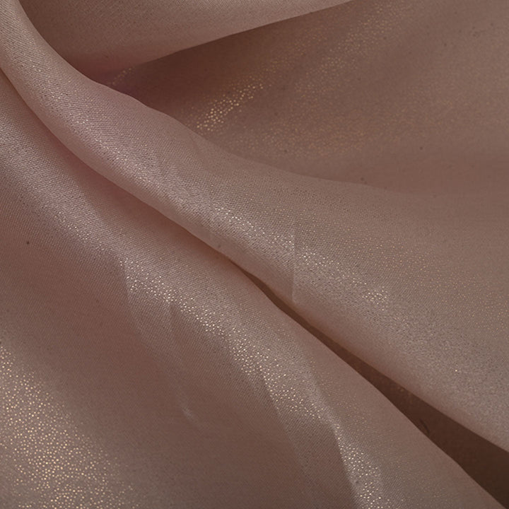 Almond Brown Plain Shimmer Tissue Fabric