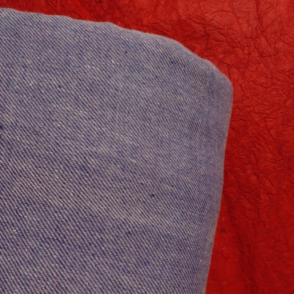 Blue Handloom 80 Count Cotton Fabric