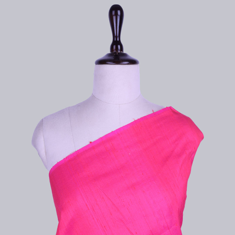 Vivid Pink Plain Silk Fabric